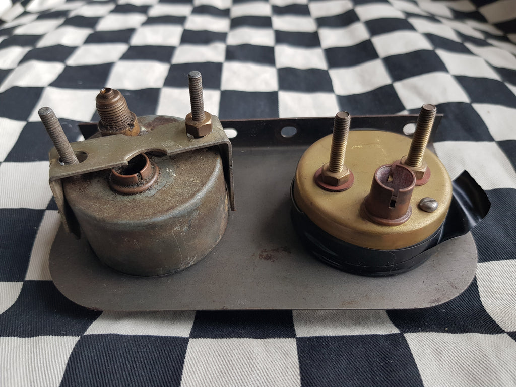 Vintage Smiths Blue Face Oil  & Amps Guages Set