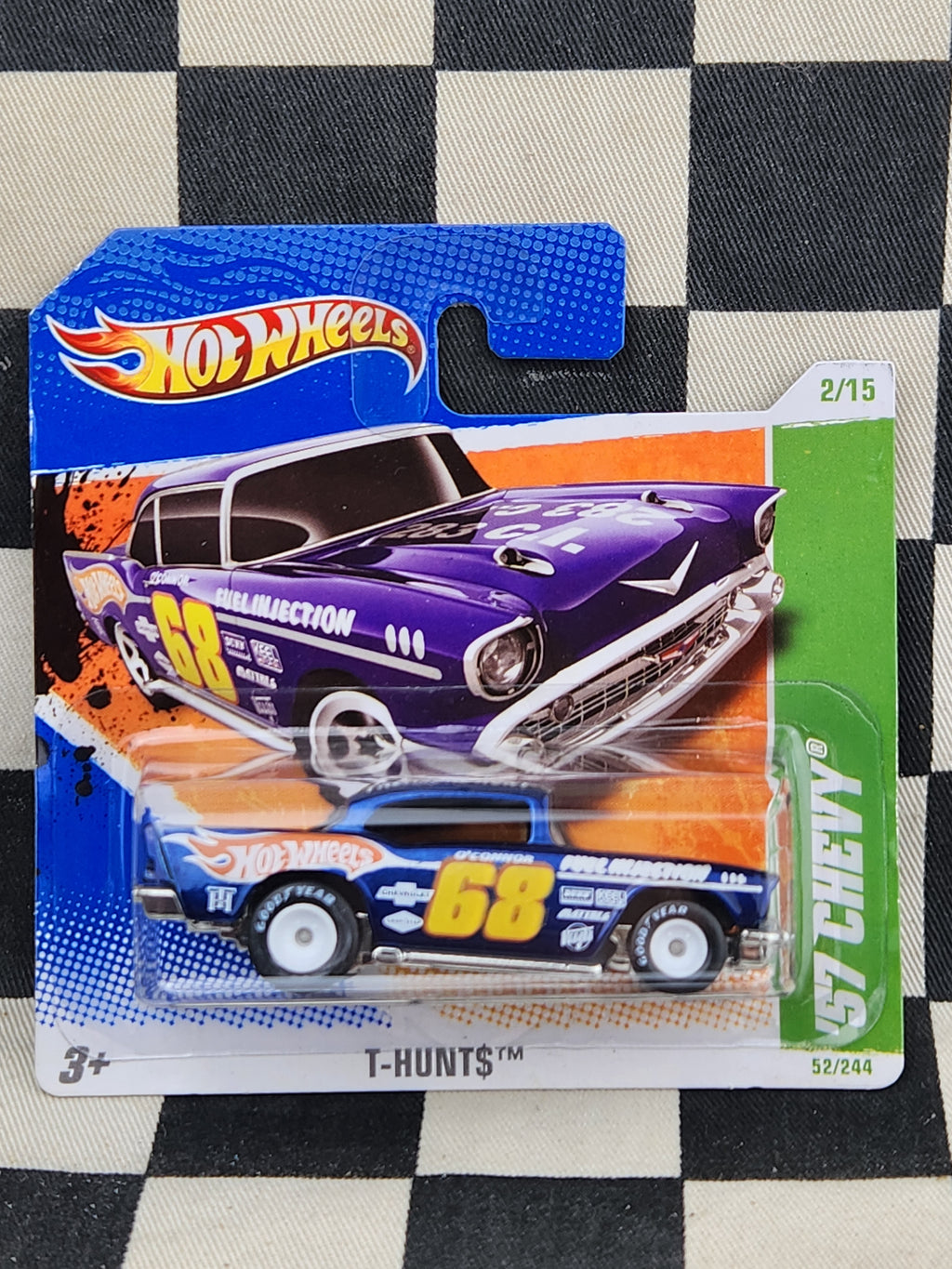 Hot Wheels 2011 SUPER TREASURE HUNT 57 Chevy Short Card Rare!