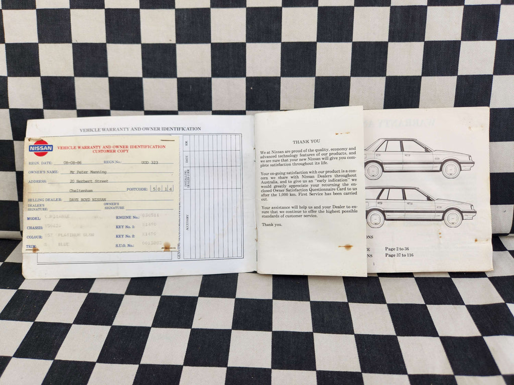 Nissan Skyline R31 Series Owner's Manual HTF