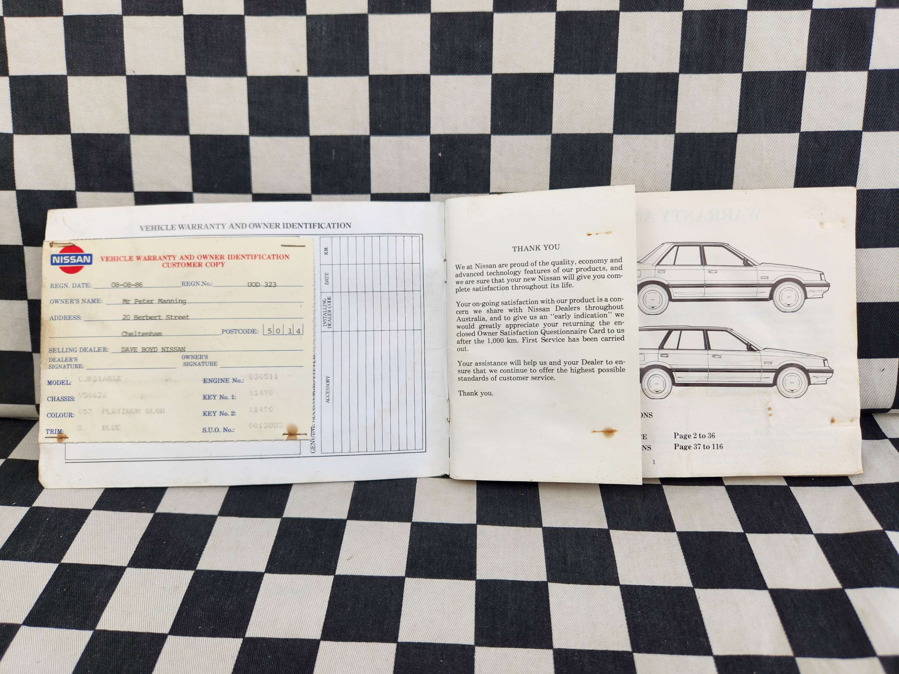 Nissan Skyline R31 Series Owner's Manual HTF