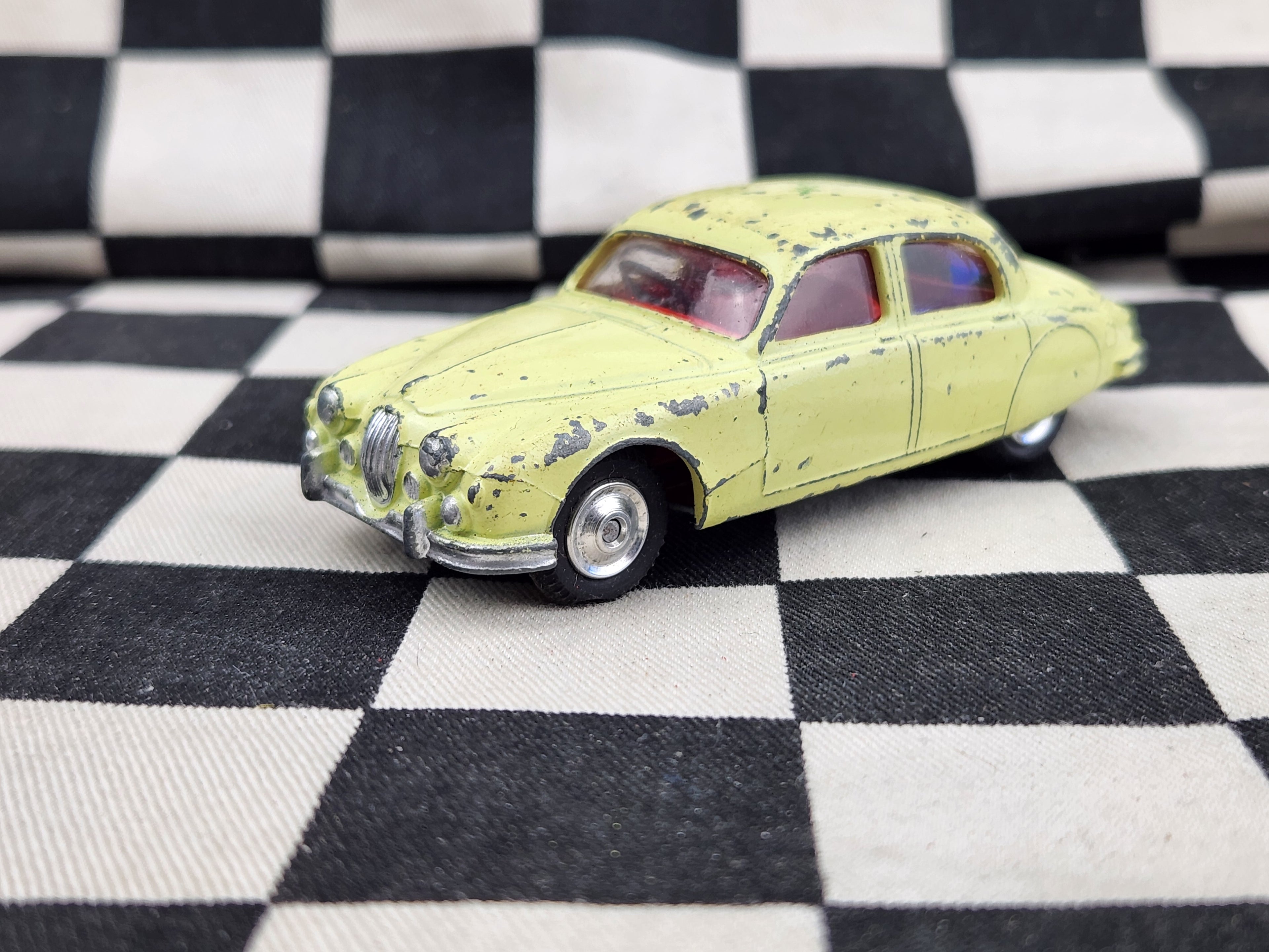 Vintage Loose Corgi Jaguar 2.4 litre Lemon Yellow