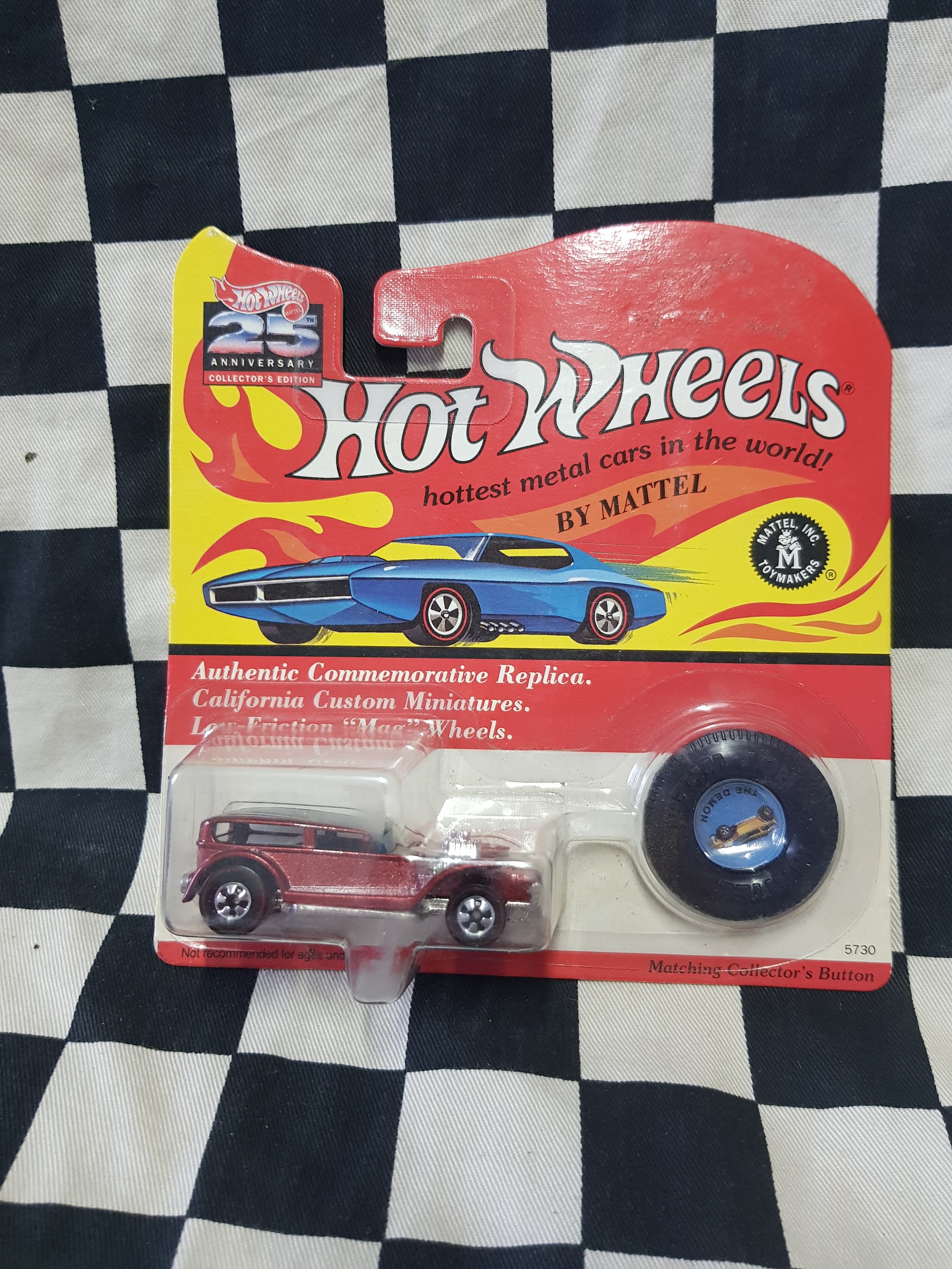 Hot Wheels REDLINE 25th 1993 The Demon Dark Red