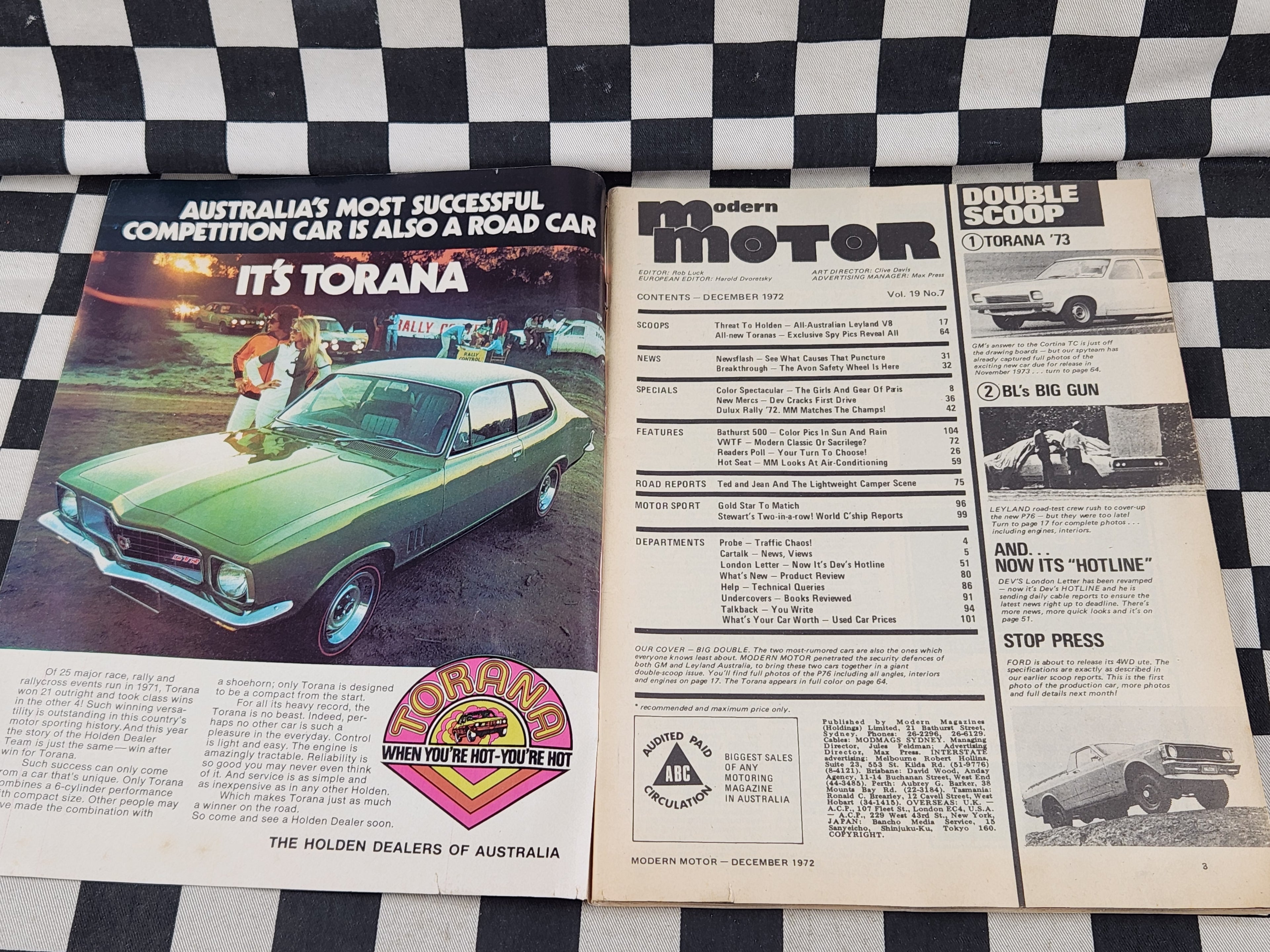 Modern Motor December 1972 LH Torana Bathurst 1000