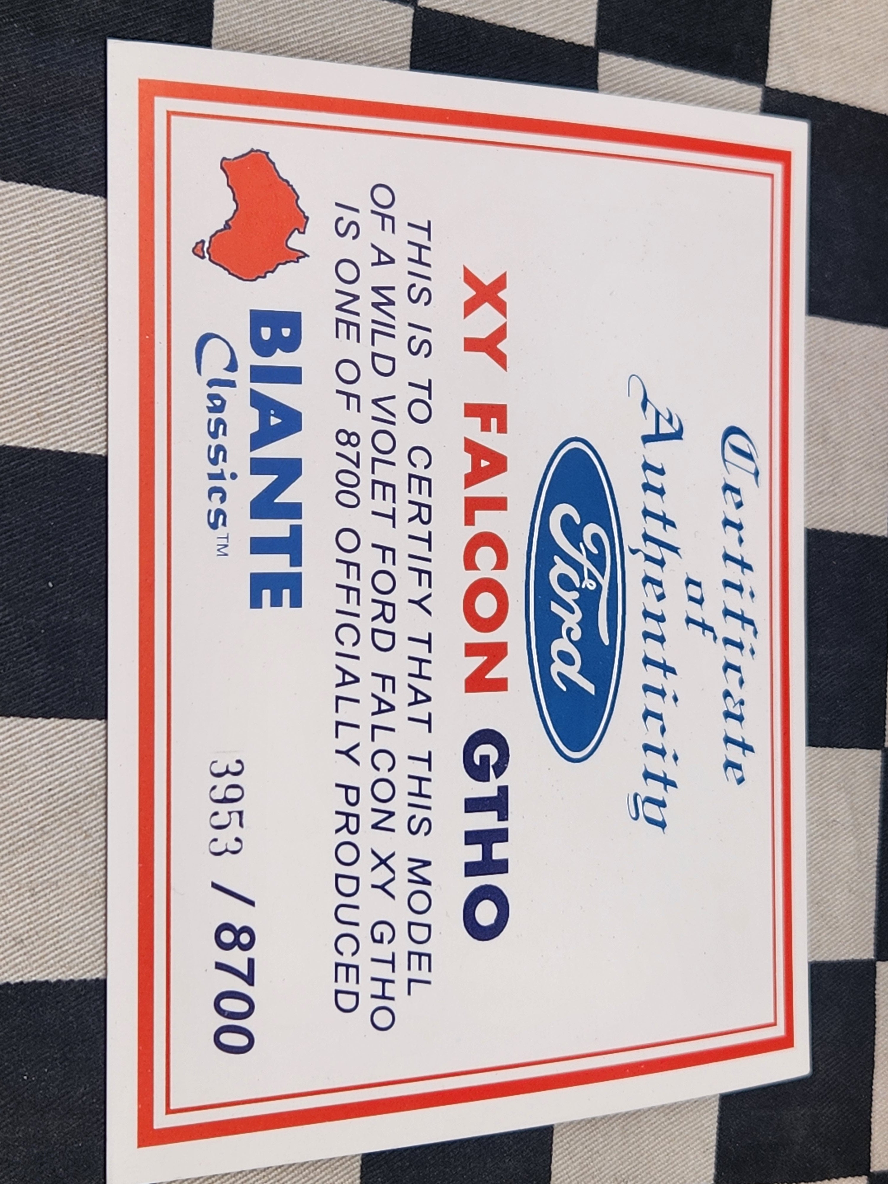 Biante 1/18 XY GT HO Phase 3 Falcon Wild Violet