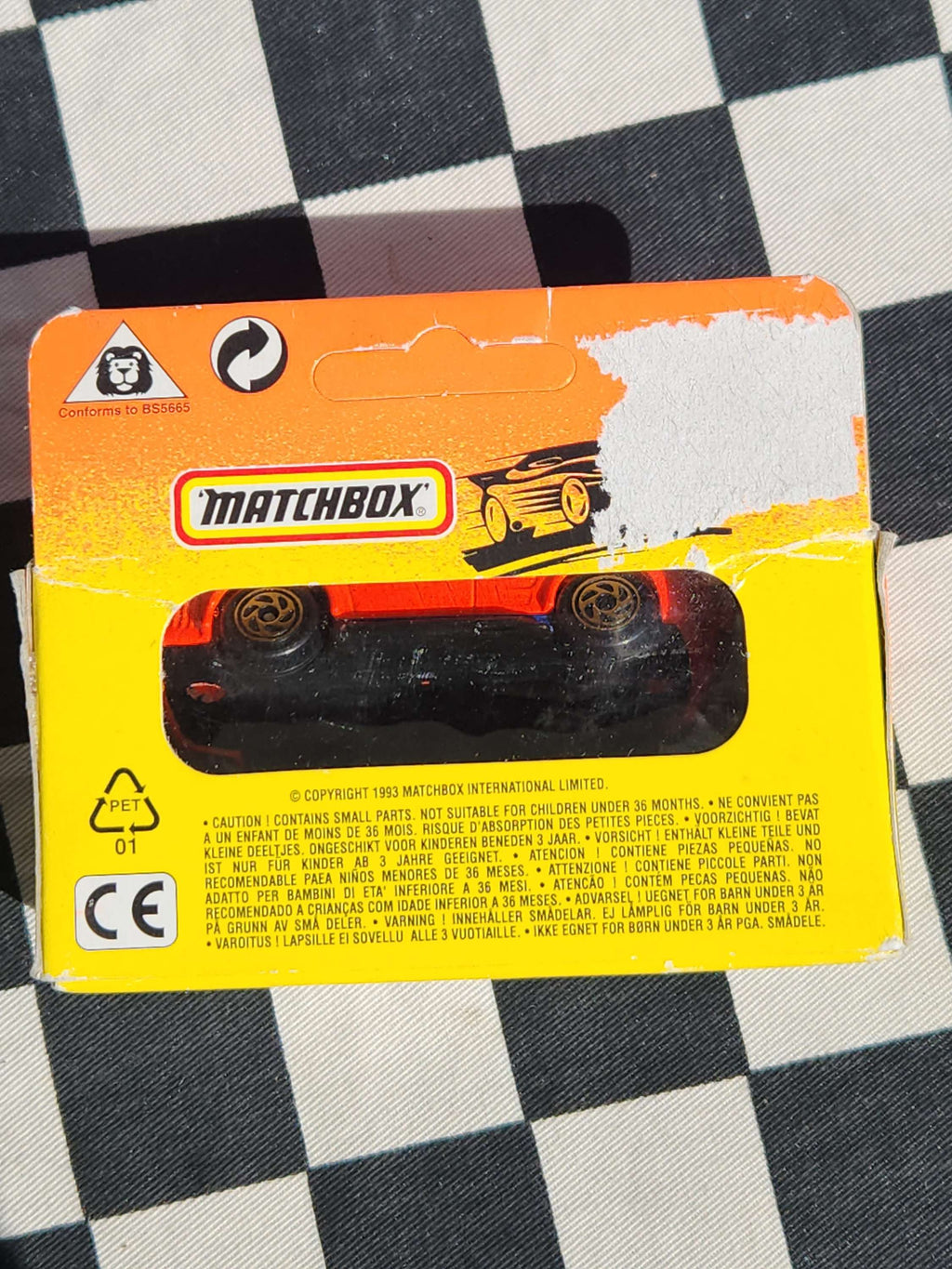 Matchbox 1993 Superfast Boxed Corvette Gran Sport Fluro Orange