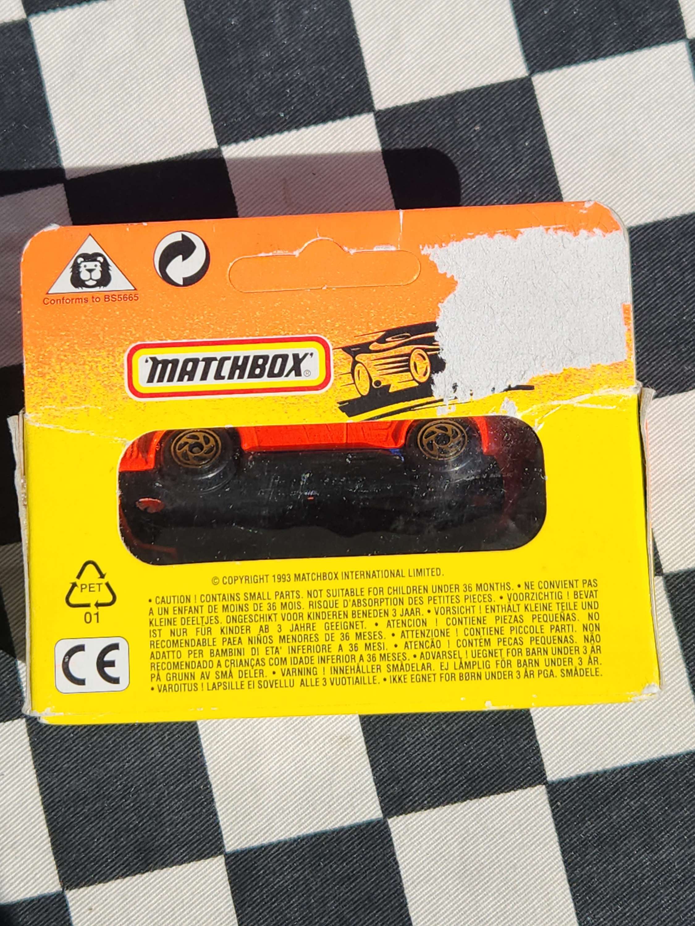 Matchbox 1993 Superfast Boxed Corvette Gran Sport Fluro Orange
