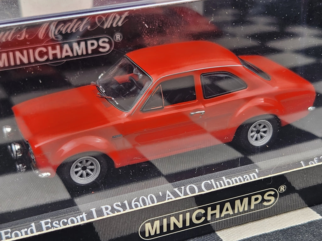 Minichamps 1:43 Ford Escort Mk1 RS1600 AVO Clubman Sunset Red