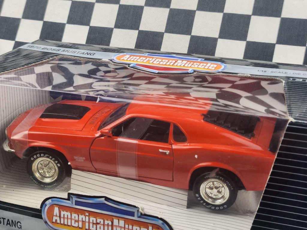 Ertl American Muscle 1:18 1970 Ford Boss Mustang 429 Calypso Coral (Orange)