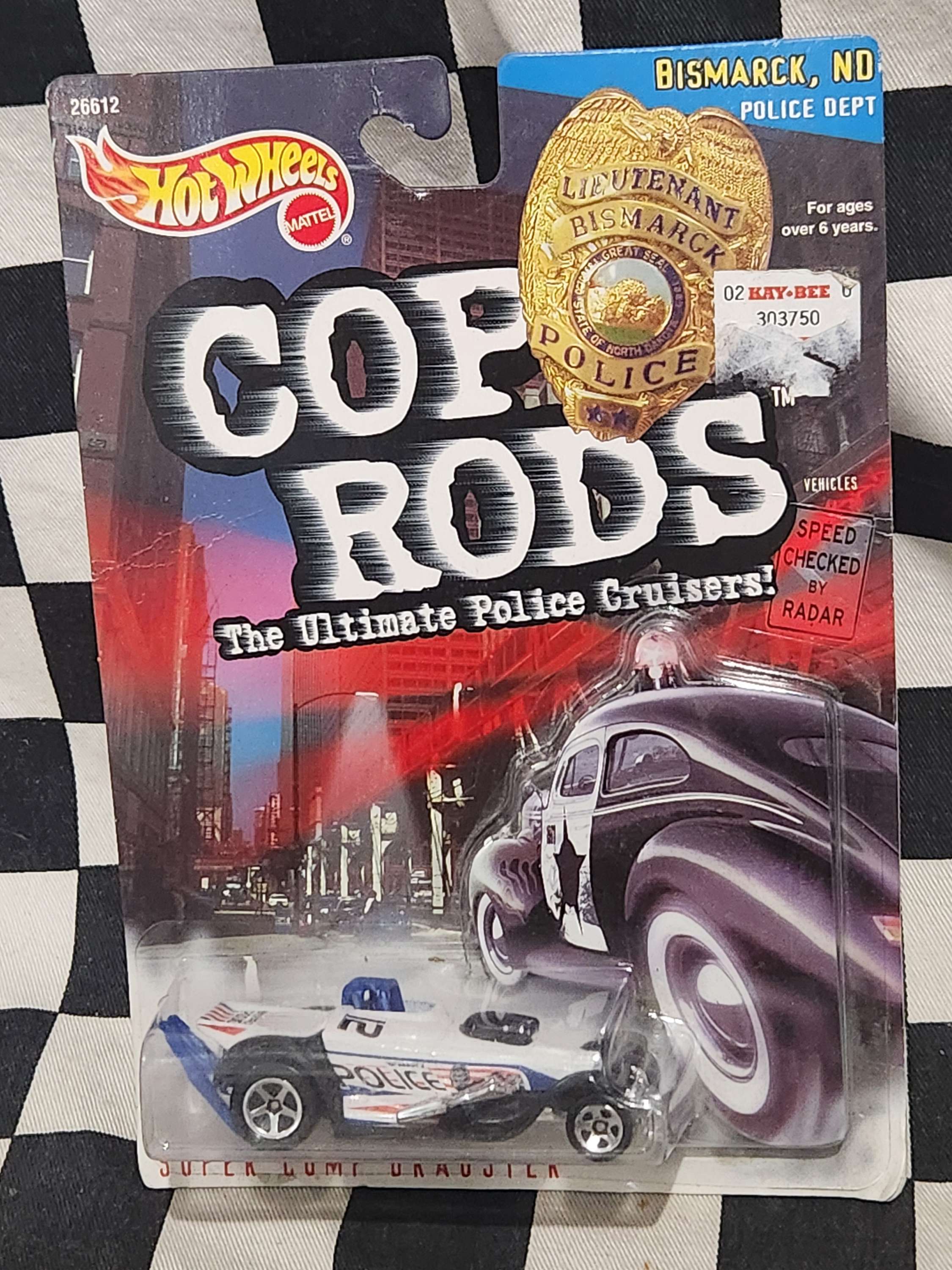Hot Wheels 1999 Cop Rods Super Comp Dragster Card Worn