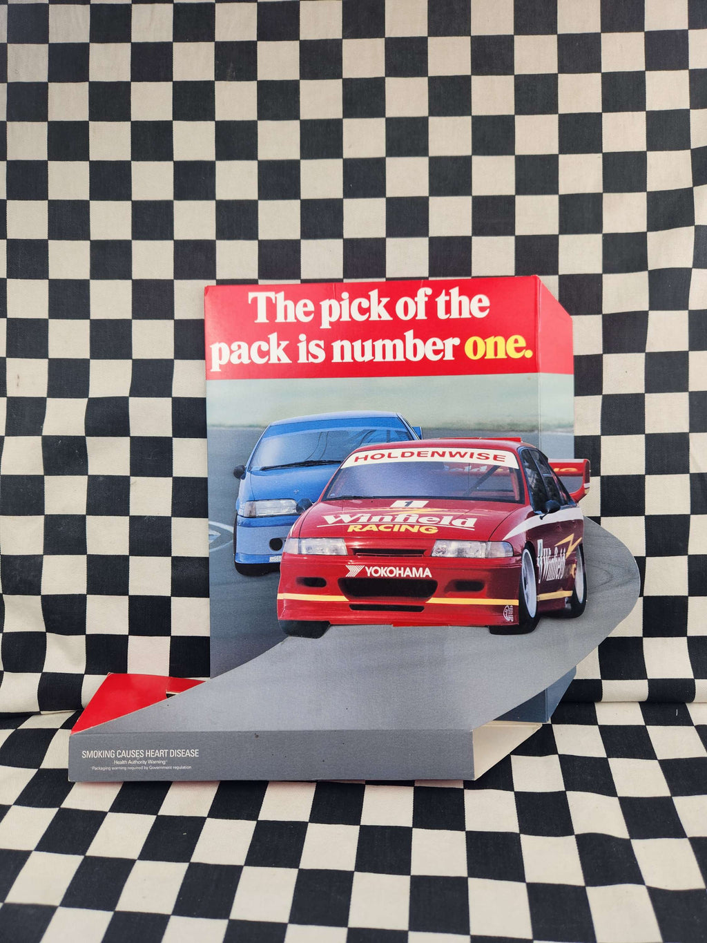 Vintage 90s Winfield Racing VP Commodore 3D Cardboard Advertising Sign