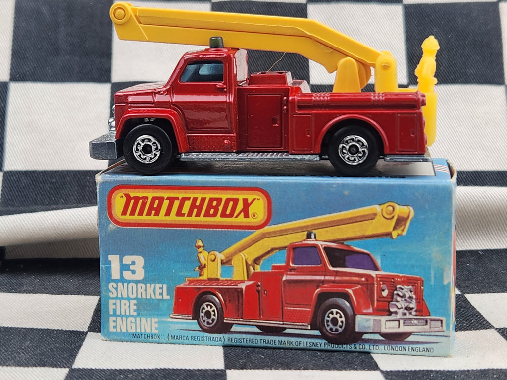 Vintage 1978 Matchbox Snorkel Fire Engine Truck in Original Box