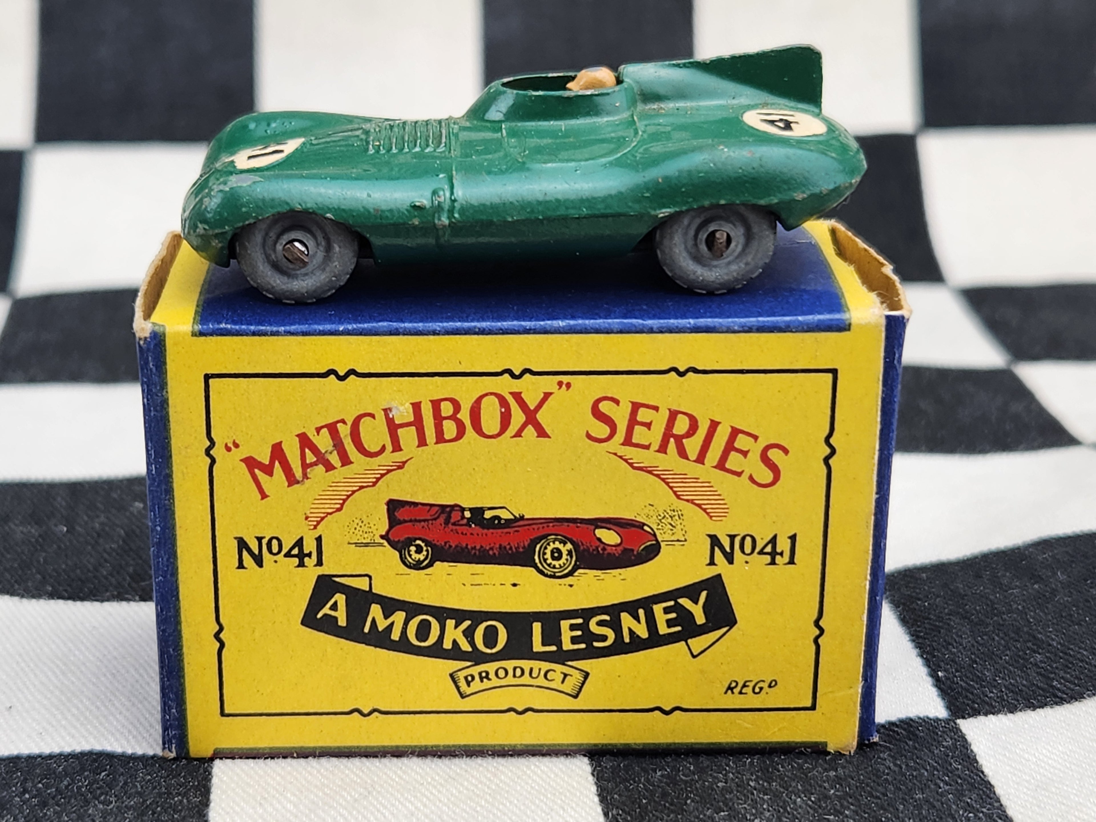 Matchbox Lesney Moko No41 Jaguar D Type in Original Box