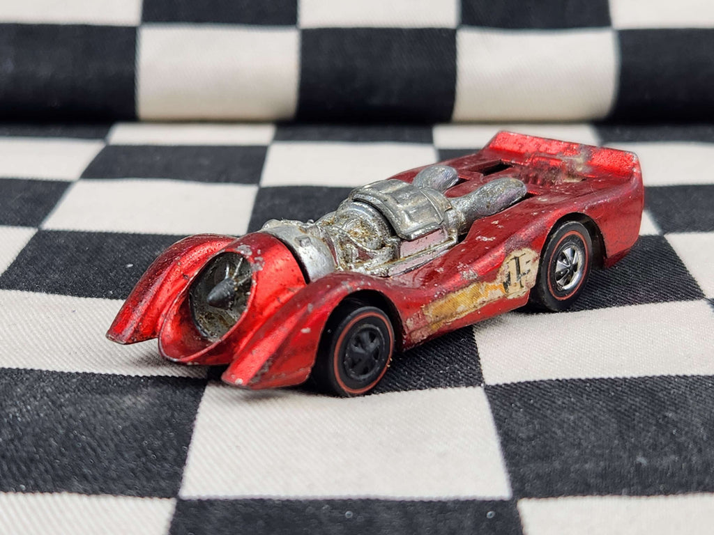 Hot Wheels Redline Jet Threat Spectraflame Red Hong Kong