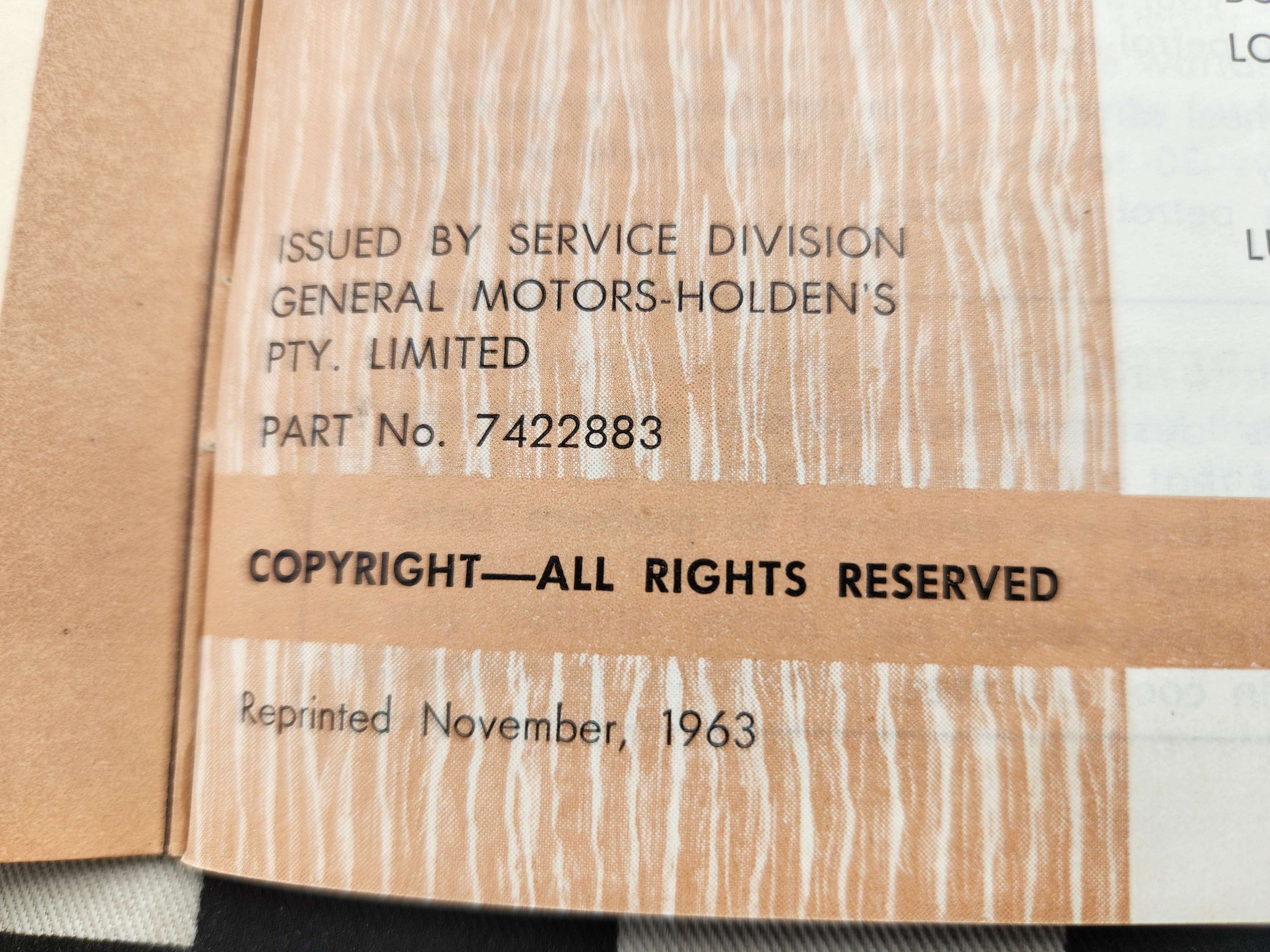 Mint! Holden Eh Glovebox Owners Manual