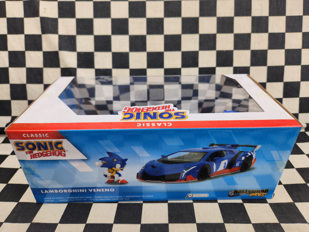 Jada 1/24 Sonic the Hedgehog Lamborghini Veneno Diecast Model Car