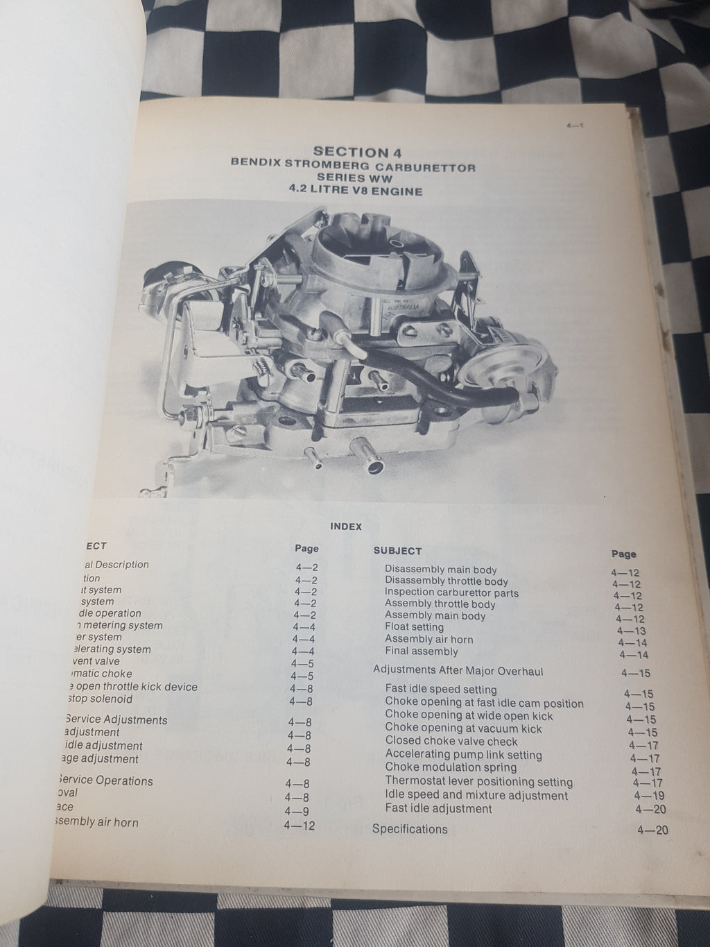 Genuine Holden Carburettors Workshop Manual