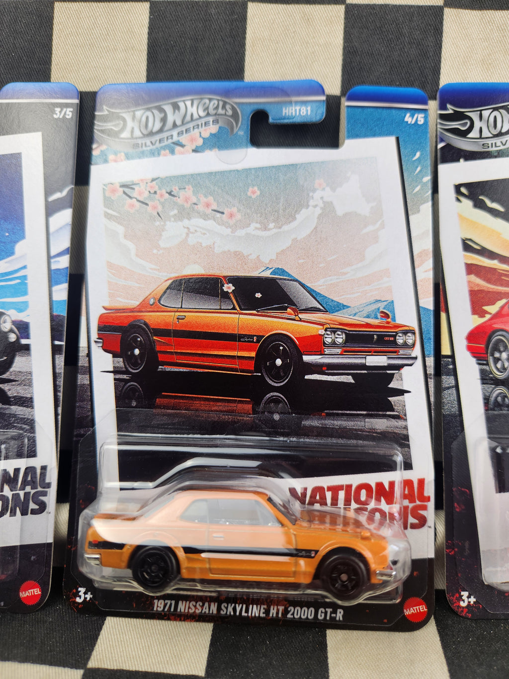 Hot Wheels Silver Series National Icons Set 5 Jaguar Skyline Porsche