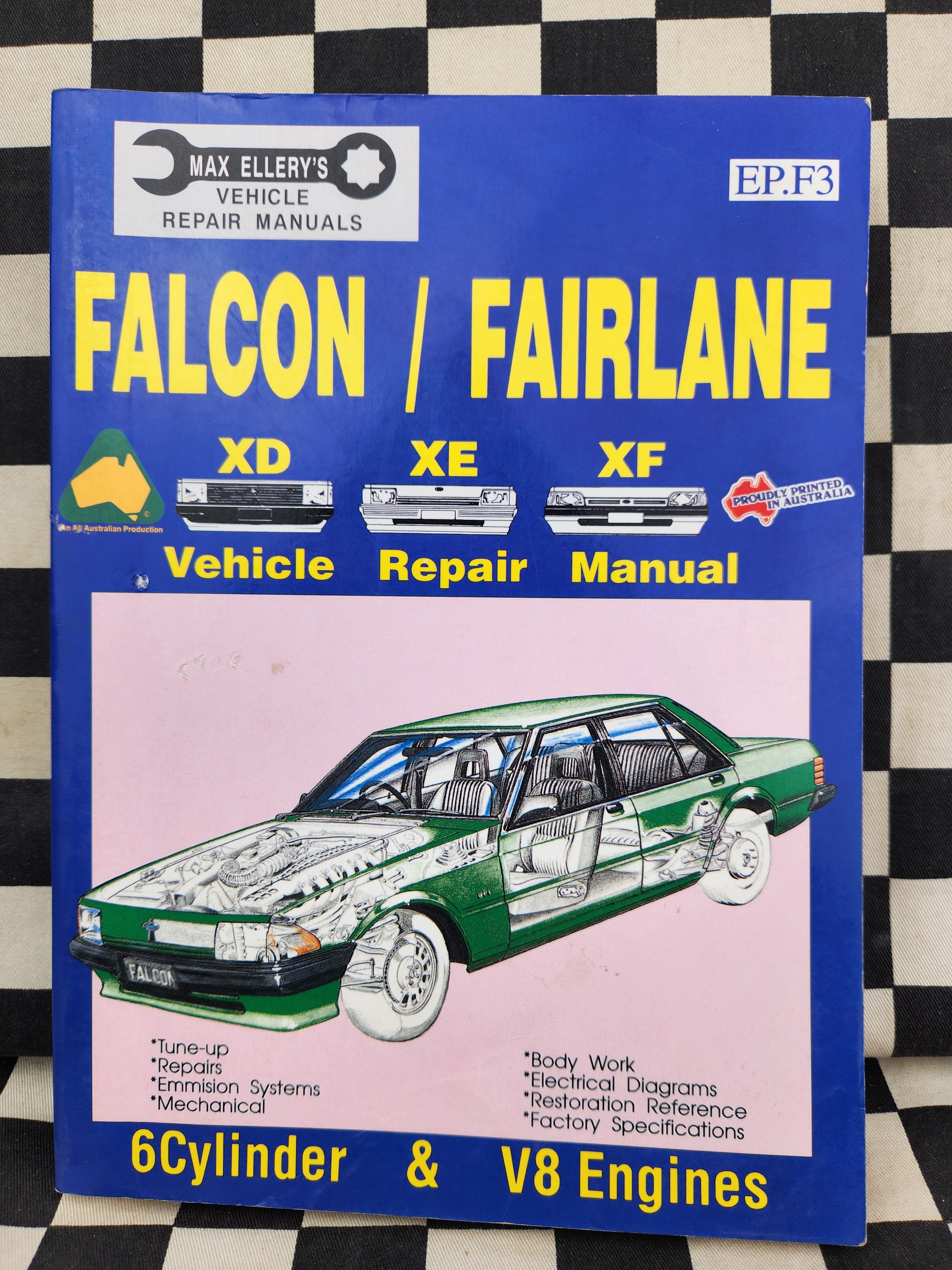 Ford Falcon XD XE XF Fairlane ZJ ZK ZL 6cyl & V8  Ellerys Workshop Manual