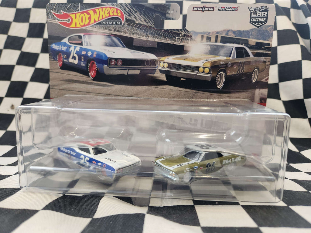 Hot Wheels Premium Twin Pack 69 Ford Torino Talladega / 66 Chevelle