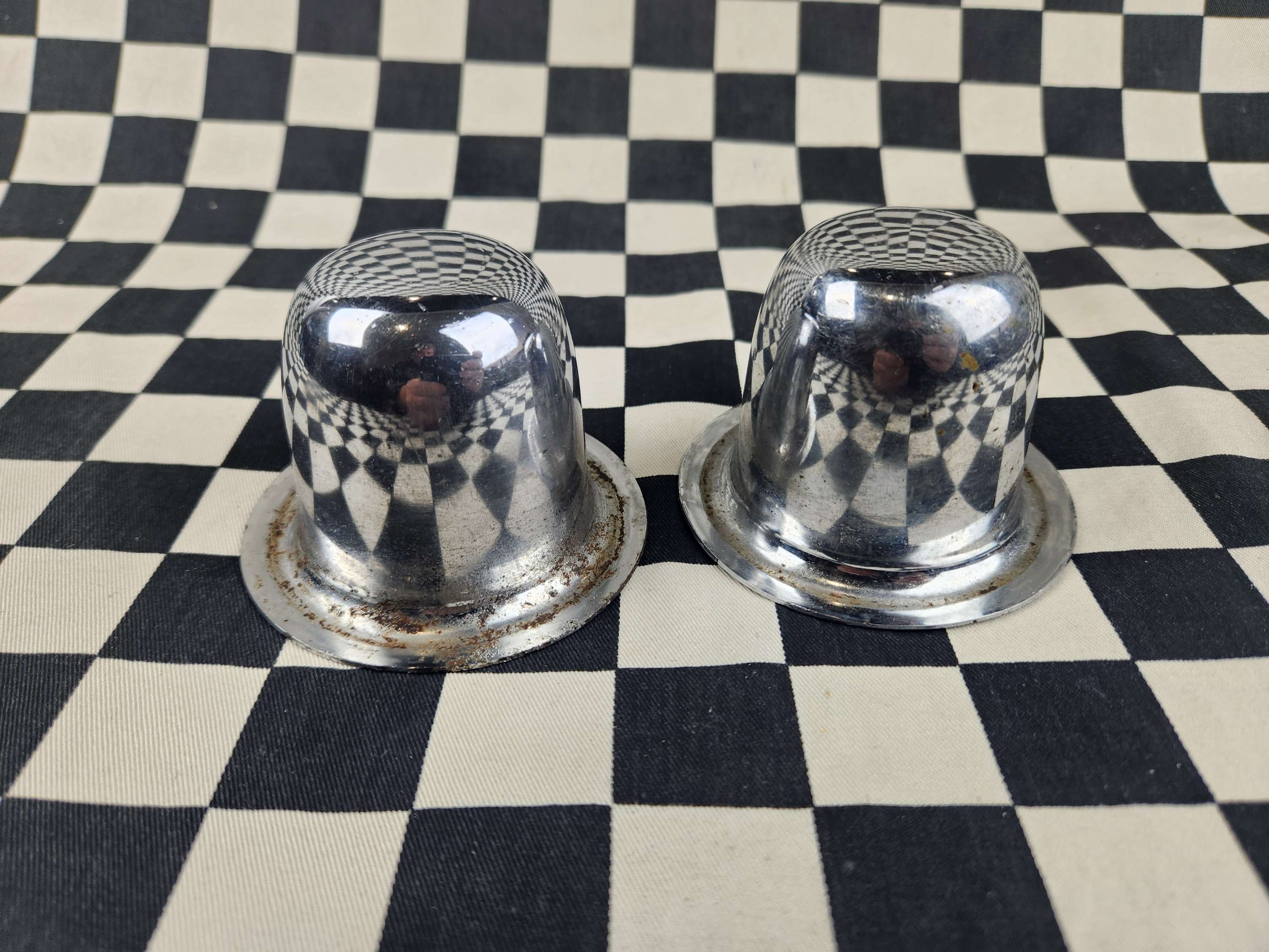 Original Pair of 60s Holden Chrome Domes