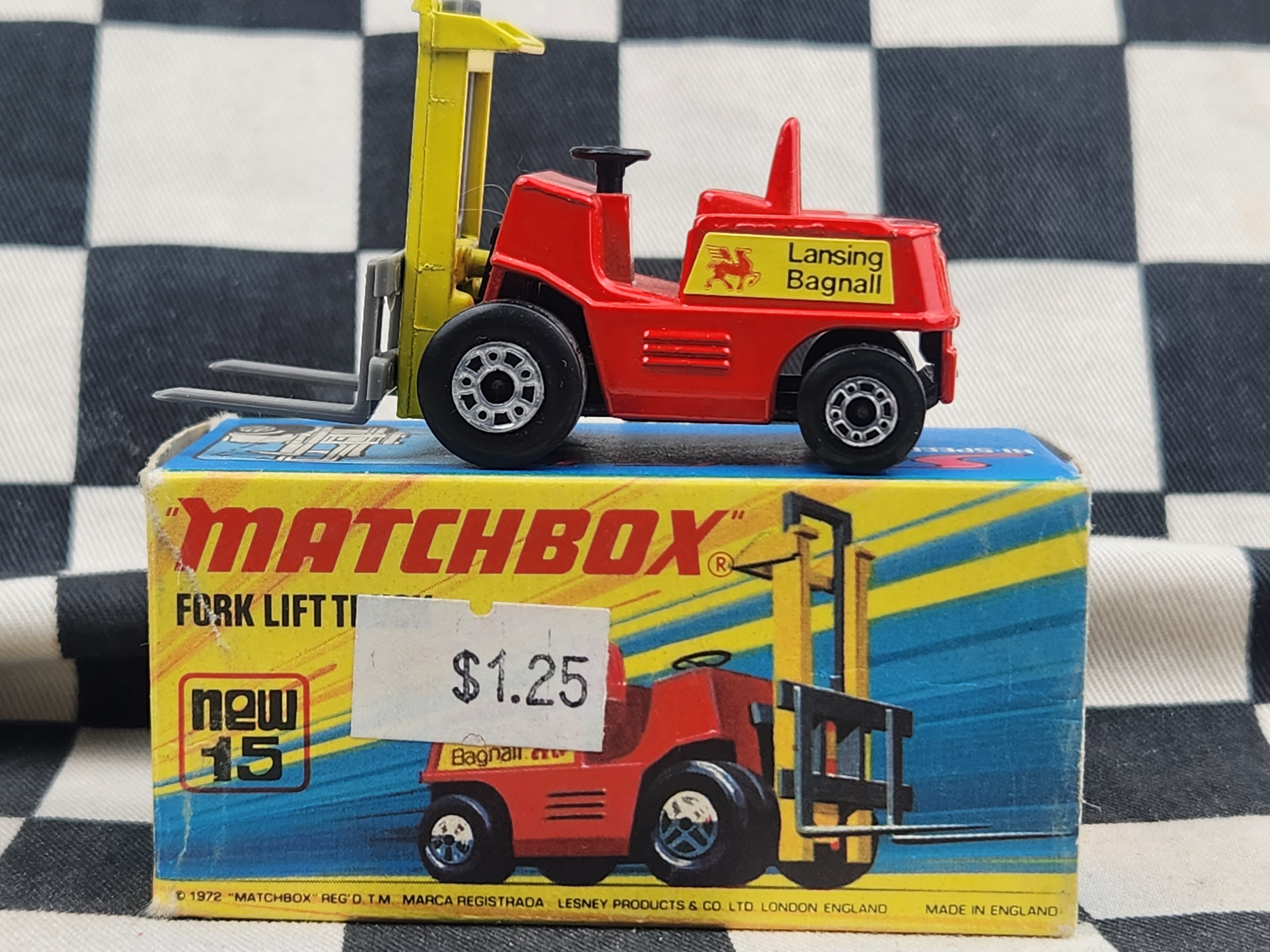 Vintage 1972 Matchbox Fork Lift Truck in Original Box