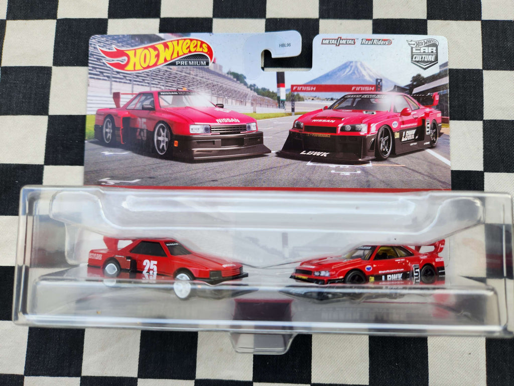 Hot Wheels Premium Twin Pack Nissan Skyline Silhouette LBWK R34 Super Silhouette