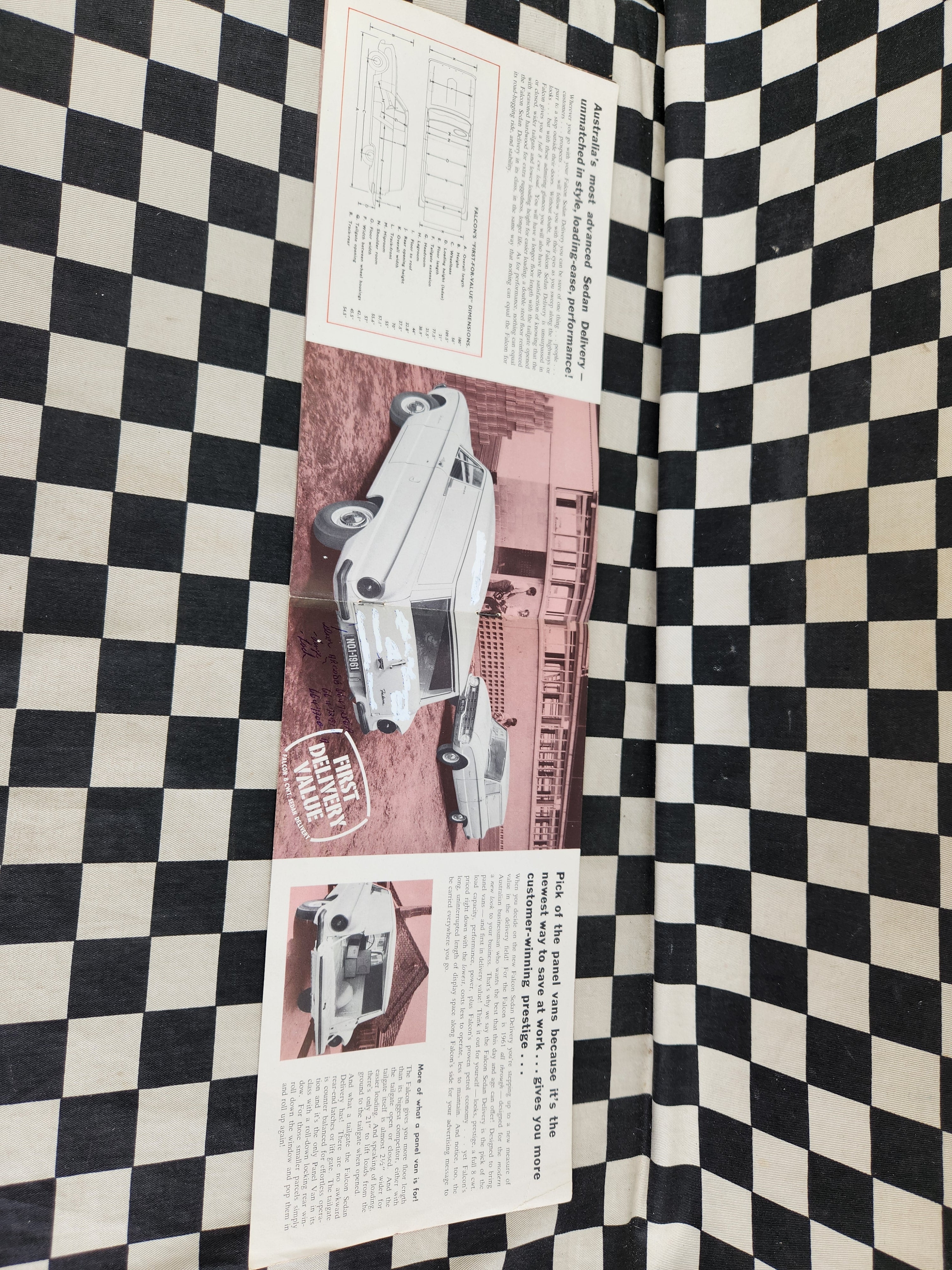RARE! Original XK Falcon Sedan Delivery Sales Brochure