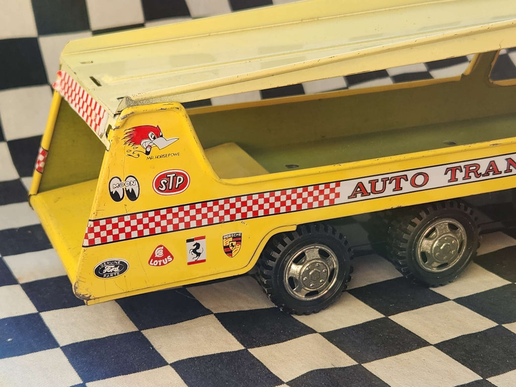 Vintage Japanese Tin Truck Car Carrier