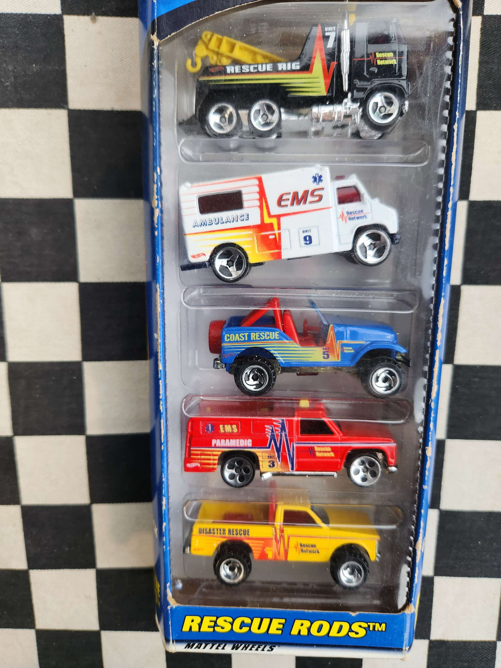 Hotwheels 2000 Rescue Rods Exclusive 5 Pack Tow Truck Jeep