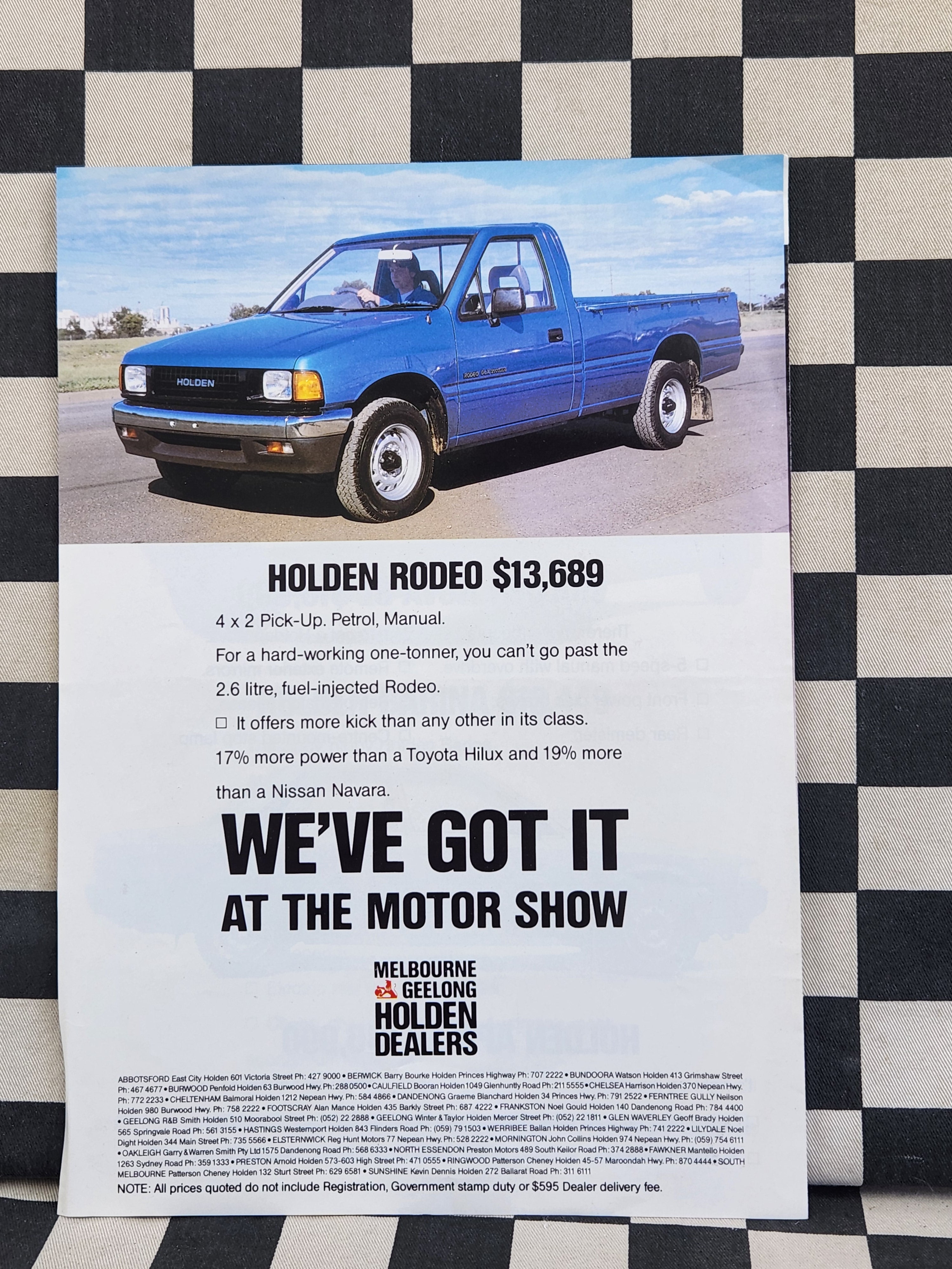 HSV 8 PLUS VN Commodore Motor Show Brochure Rare!
