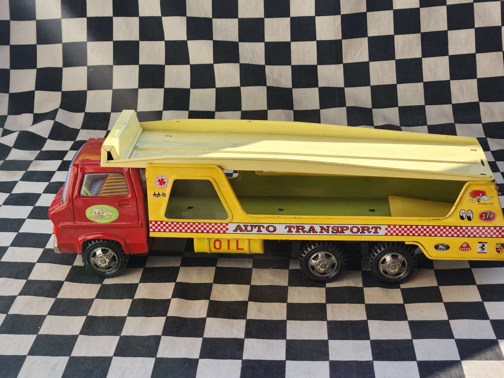Vintage Japanese Tin Truck Car Carrier