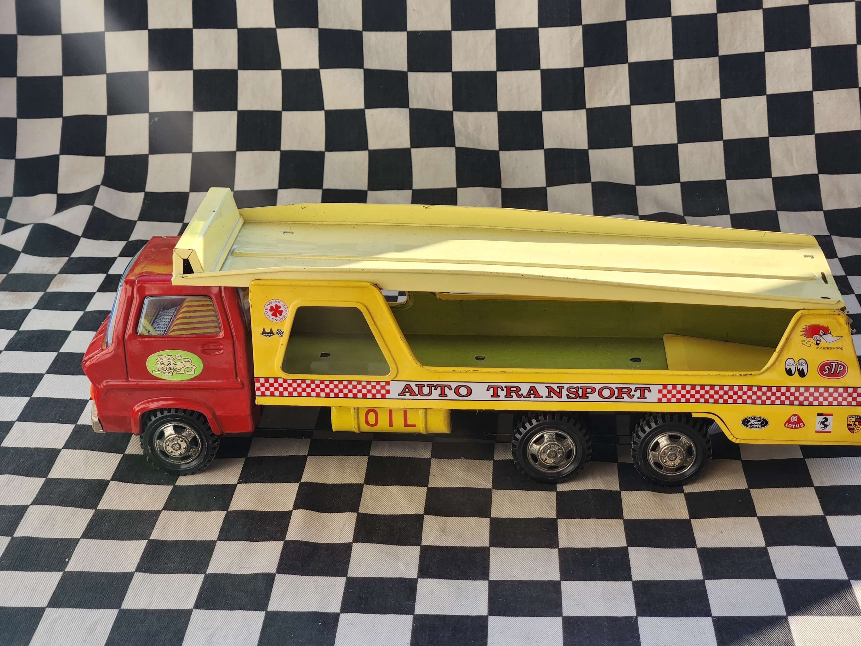 Vintage Japanese Tin Truck Car Carrier