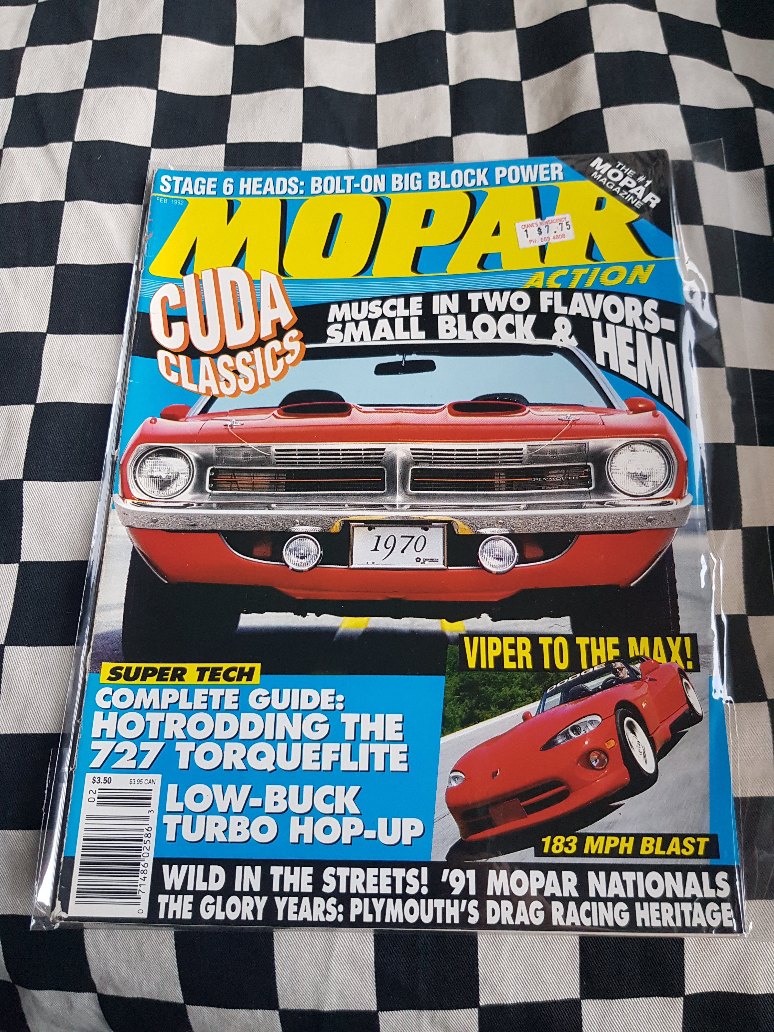 Mopar Action Magazine 2/92 Dodge Hemi Plymouth Gtx Valiant Cuda Charger
