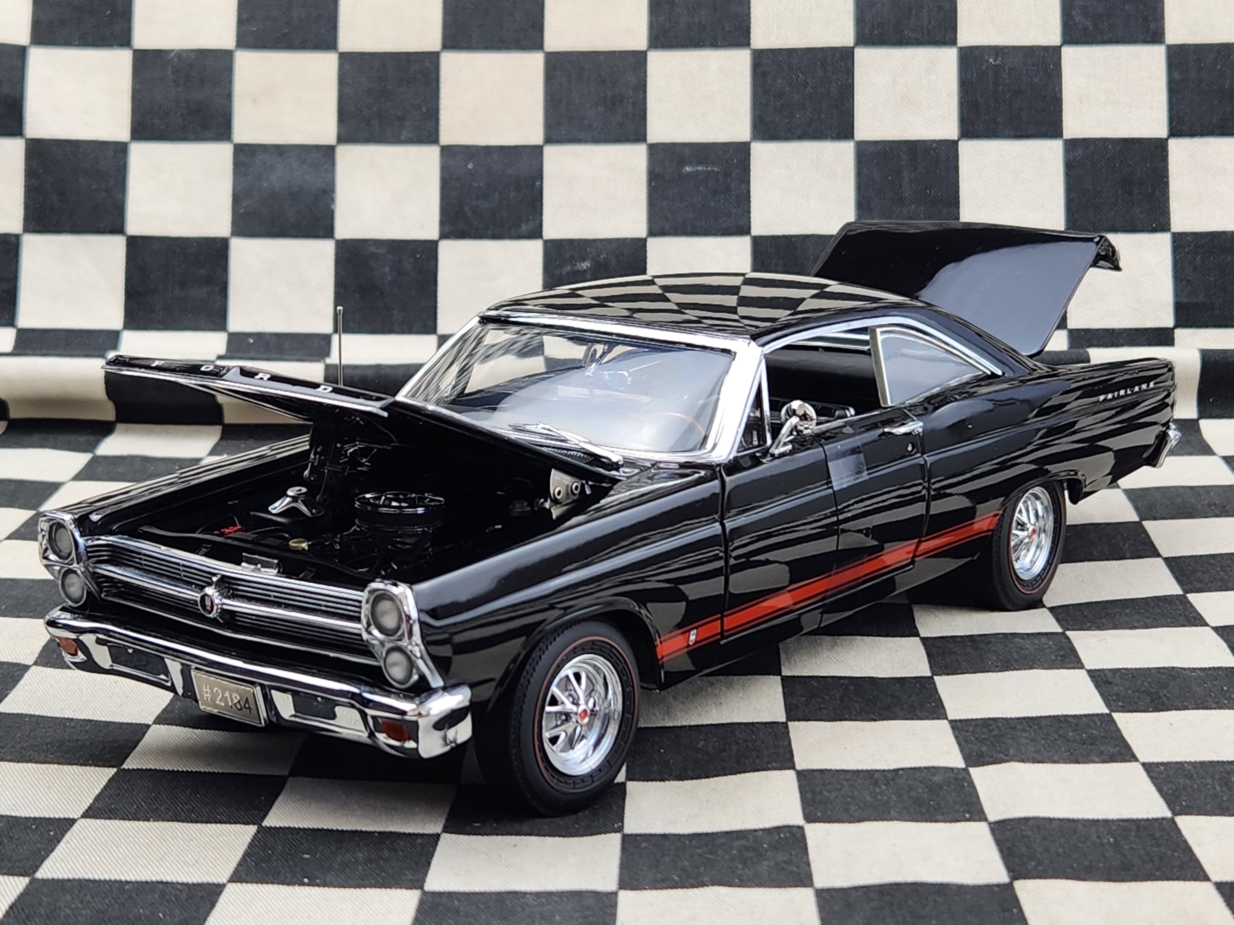 1/18 GMP 1966 Ford Fairlane GTA Black – Kustom Kollector