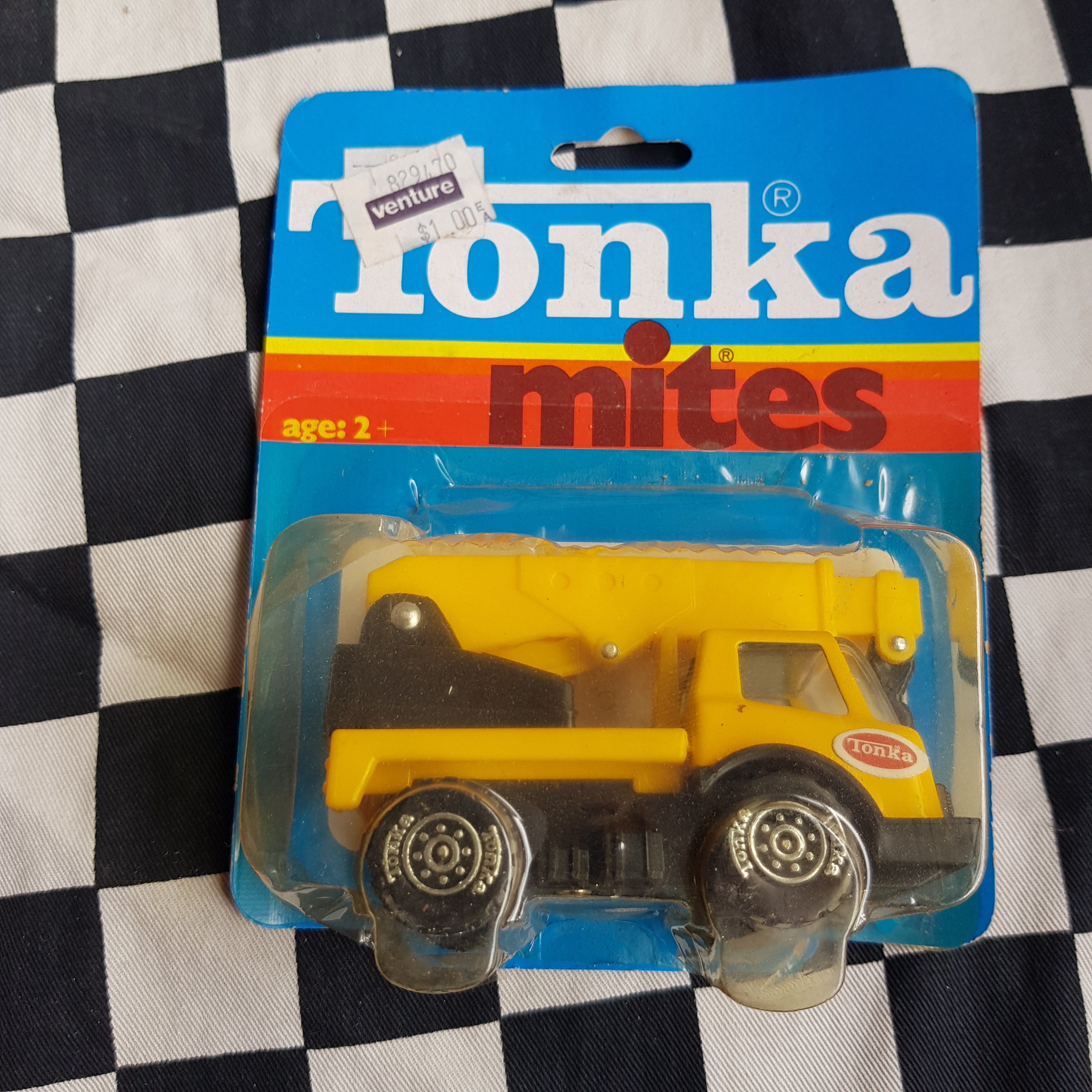Vintage 1978 Tonka Mites Yellow Crane Truck