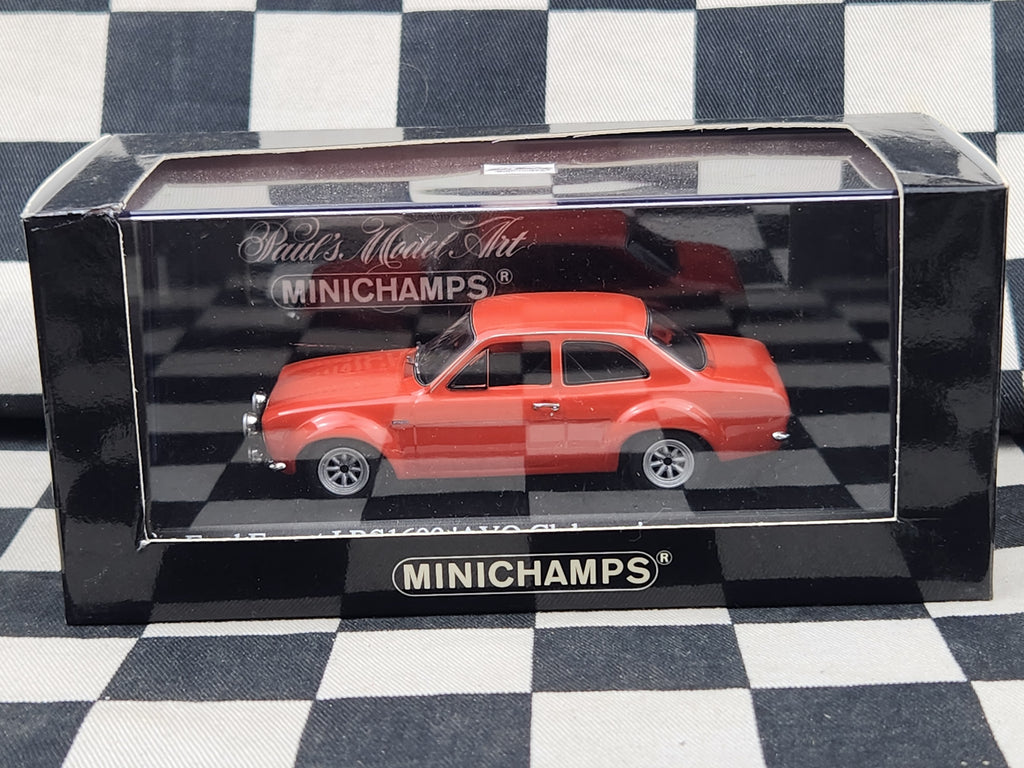 Minichamps 1:43 Ford Escort Mk1 RS1600 AVO Clubman Sunset Red