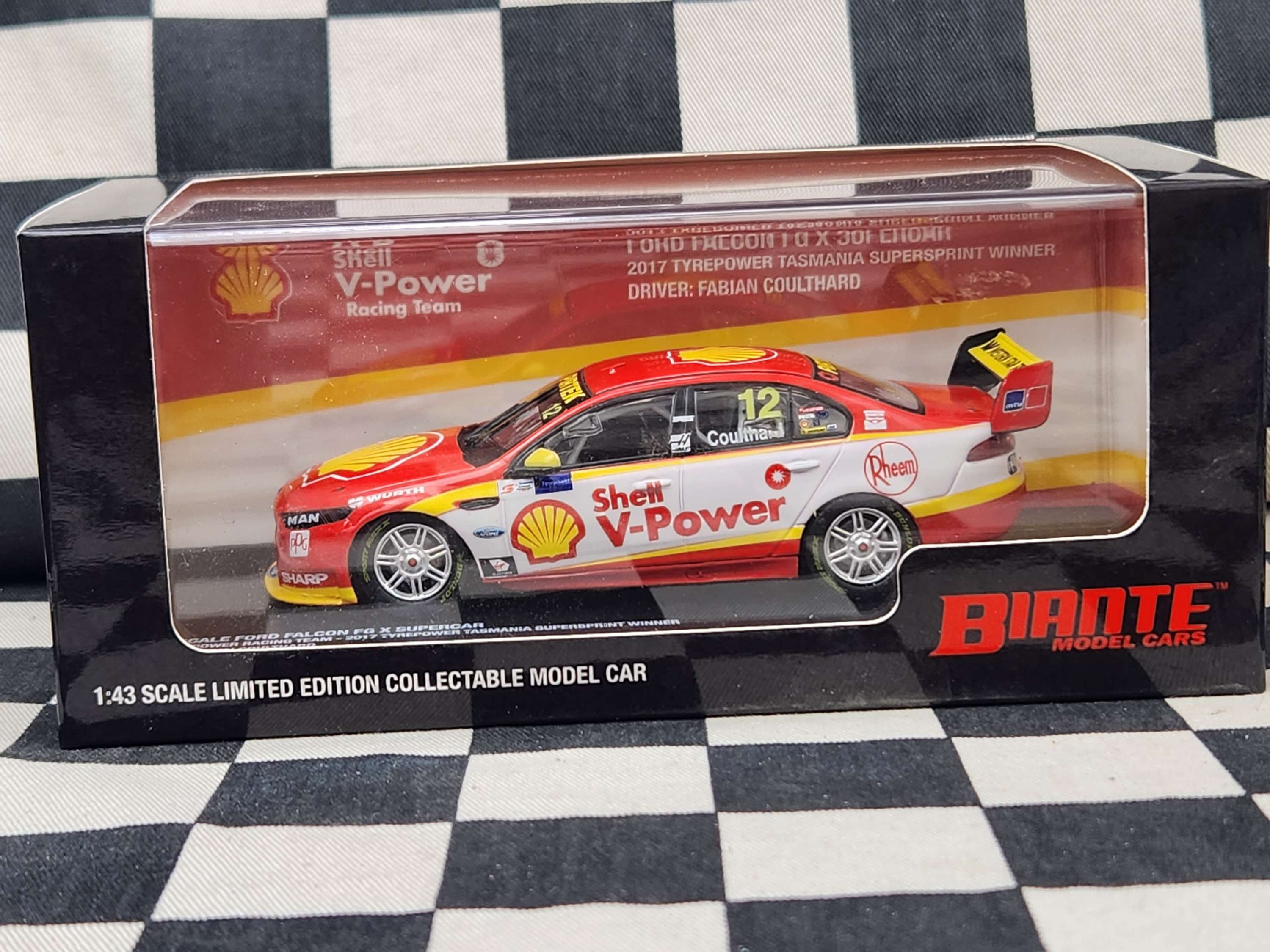 Biante 1/43 Ford Falcon FGX 2017 Tasmania SuperSprint Winner F Coulthard