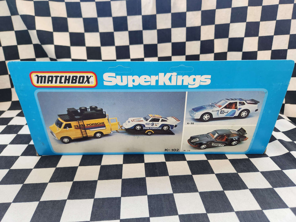 Matchbox Super Kings K102 Porsche Race Support Set Vintage Boxed