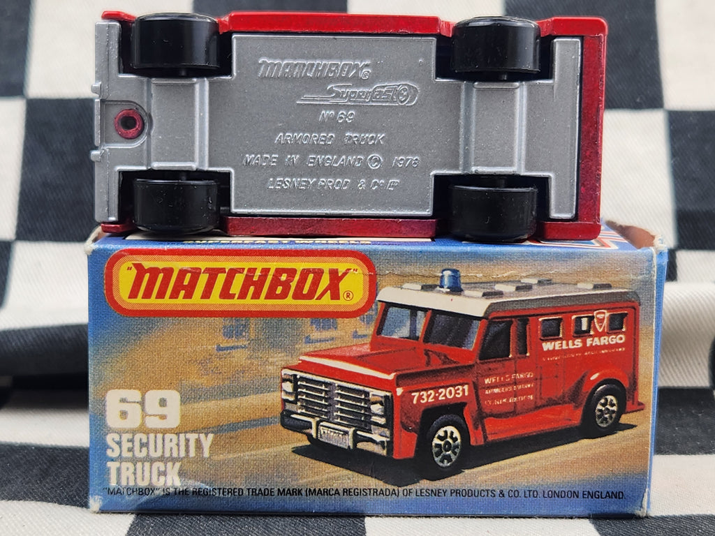 Vintage 1978 Matchbox Security Armoured Truck in Original Box
