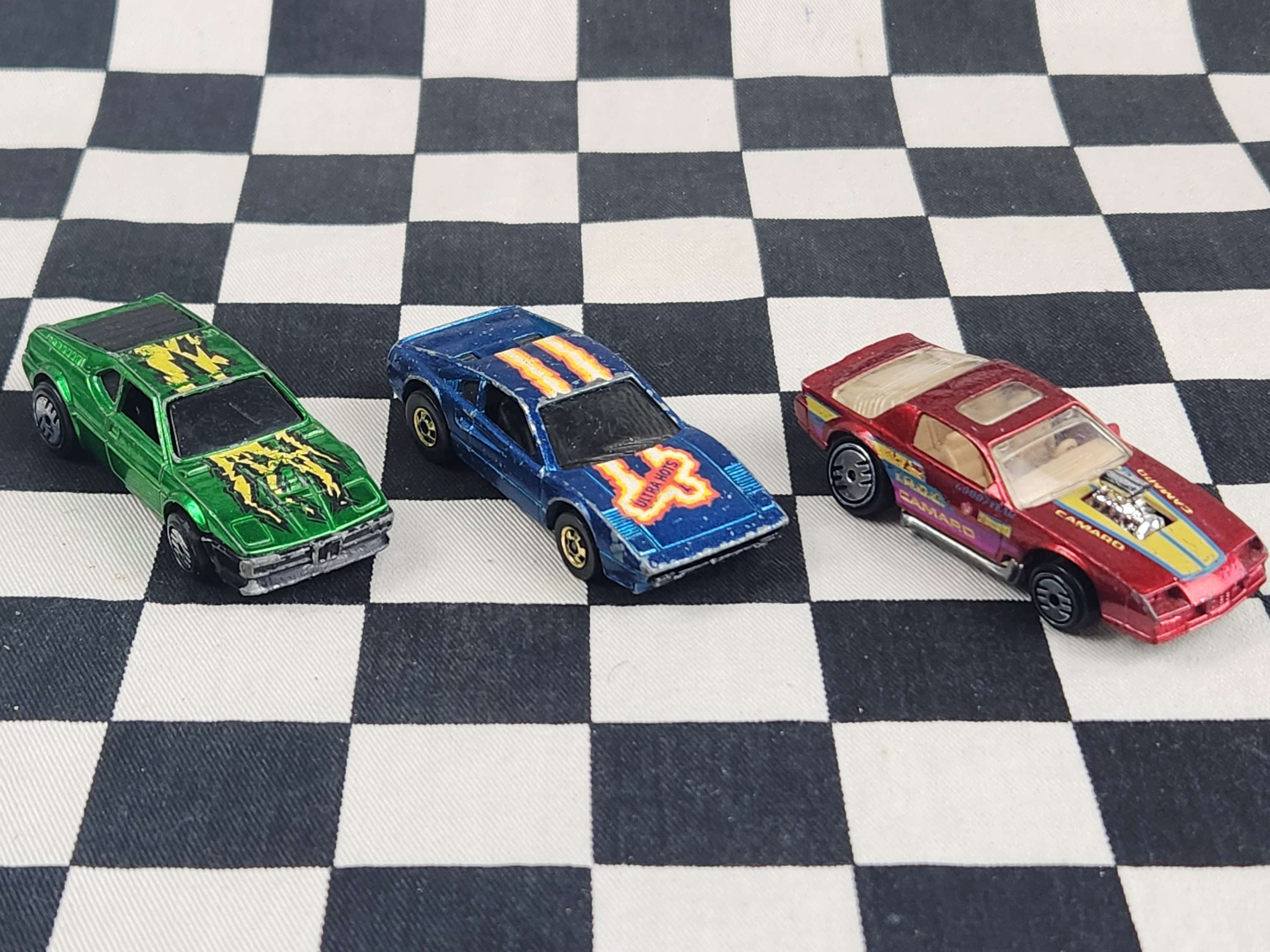 Vintage Loose Hot Wheels Ultra Hots Blown Camaro Ferrari 308 Bmw M1