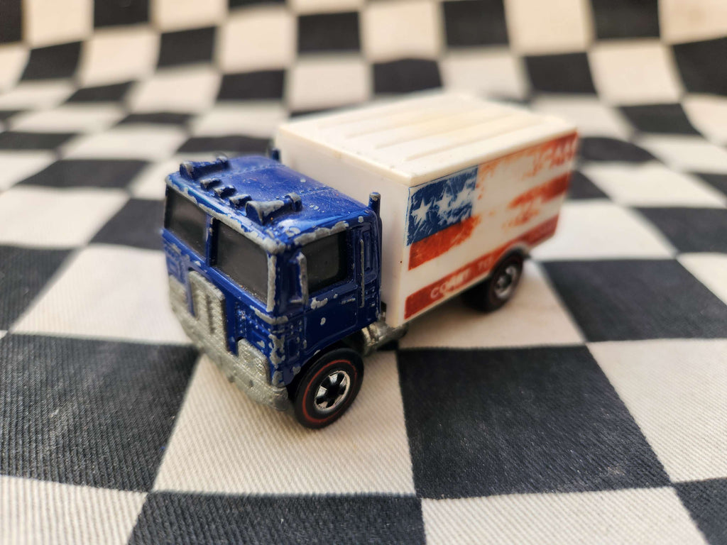 Vintage Loose Hot Wheels Redline American Hauler Truck Blue Enamel