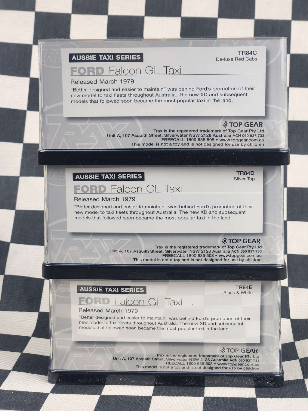 Trax 1/43 Ford XD Falcon Taxi Your Choice of 3