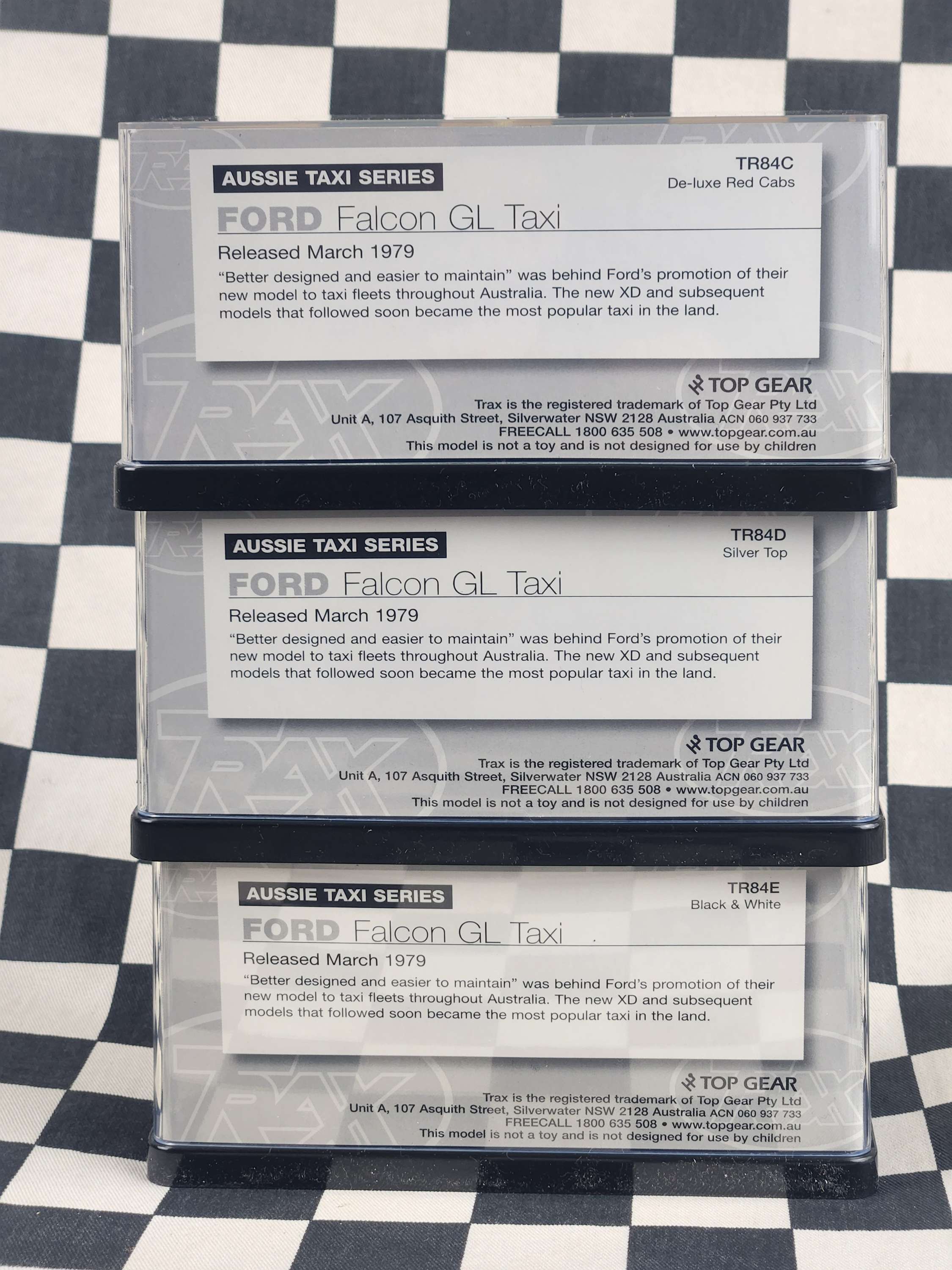 Trax 1/43 Ford XD Falcon Taxi Your Choice of 3