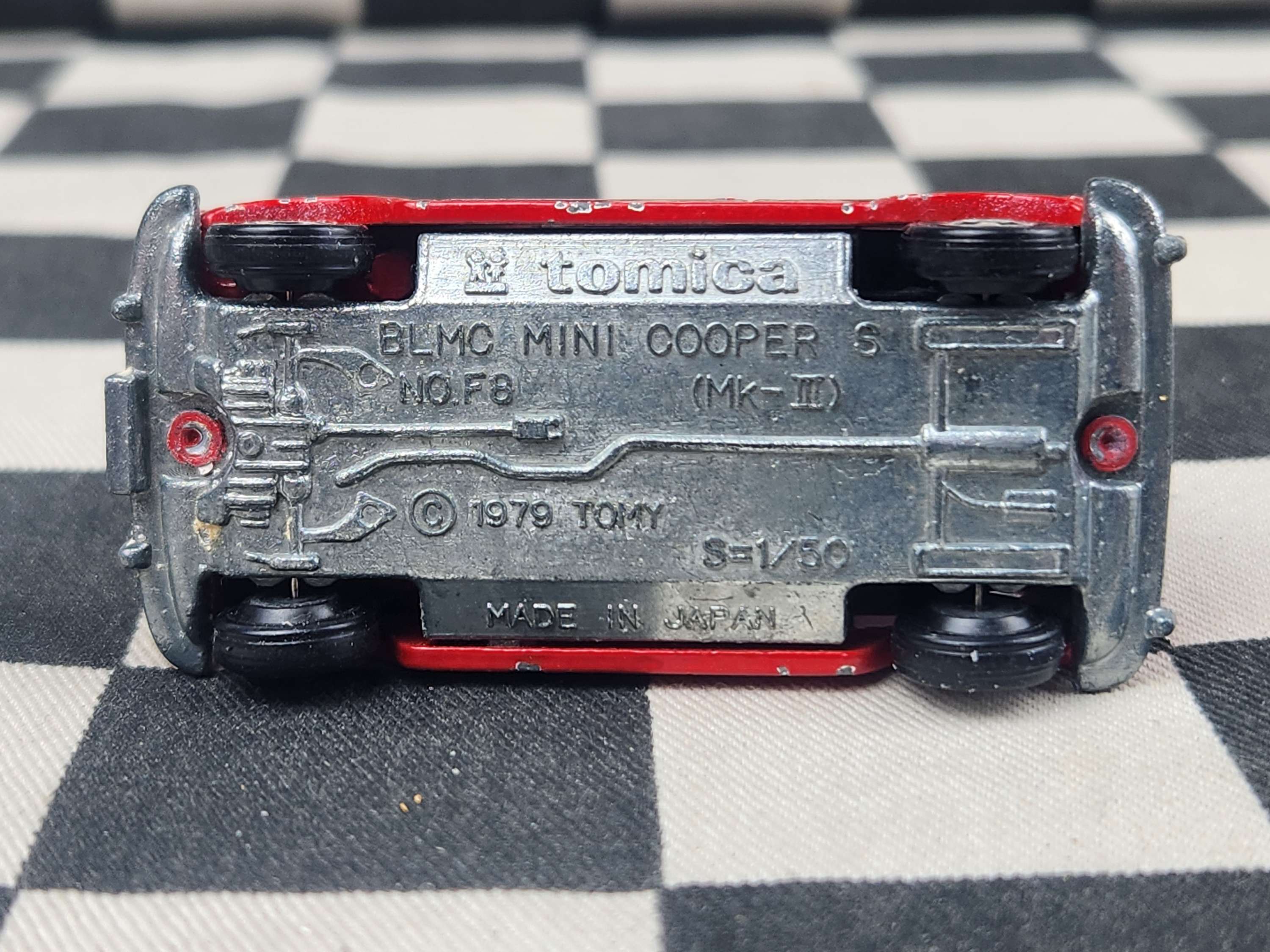 Vintage Loose Tomica BLMC Mini Cooper S Mk III Red