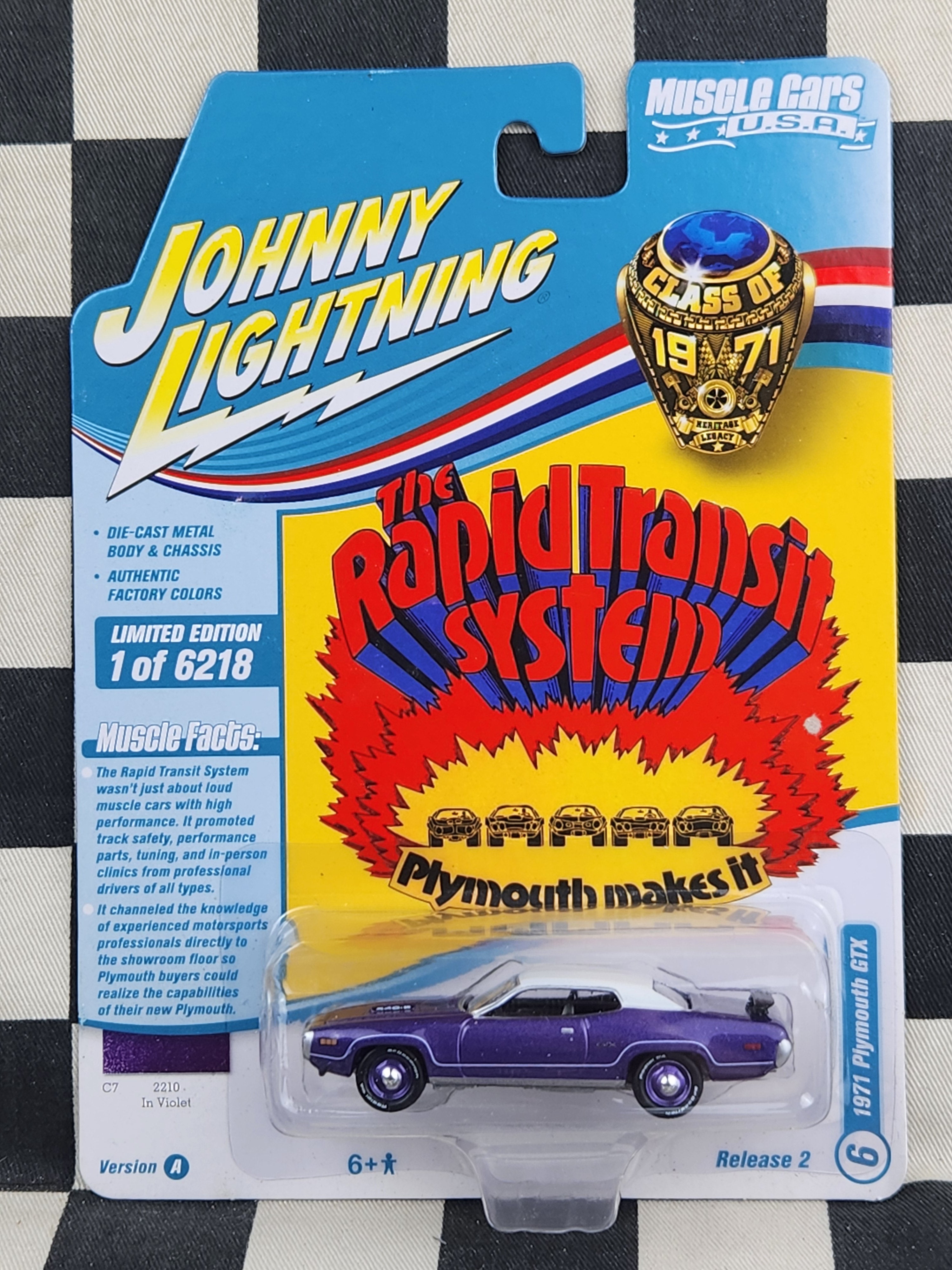 Johnny Lightning Rapid Transit System 1971 Plymouth GTX
