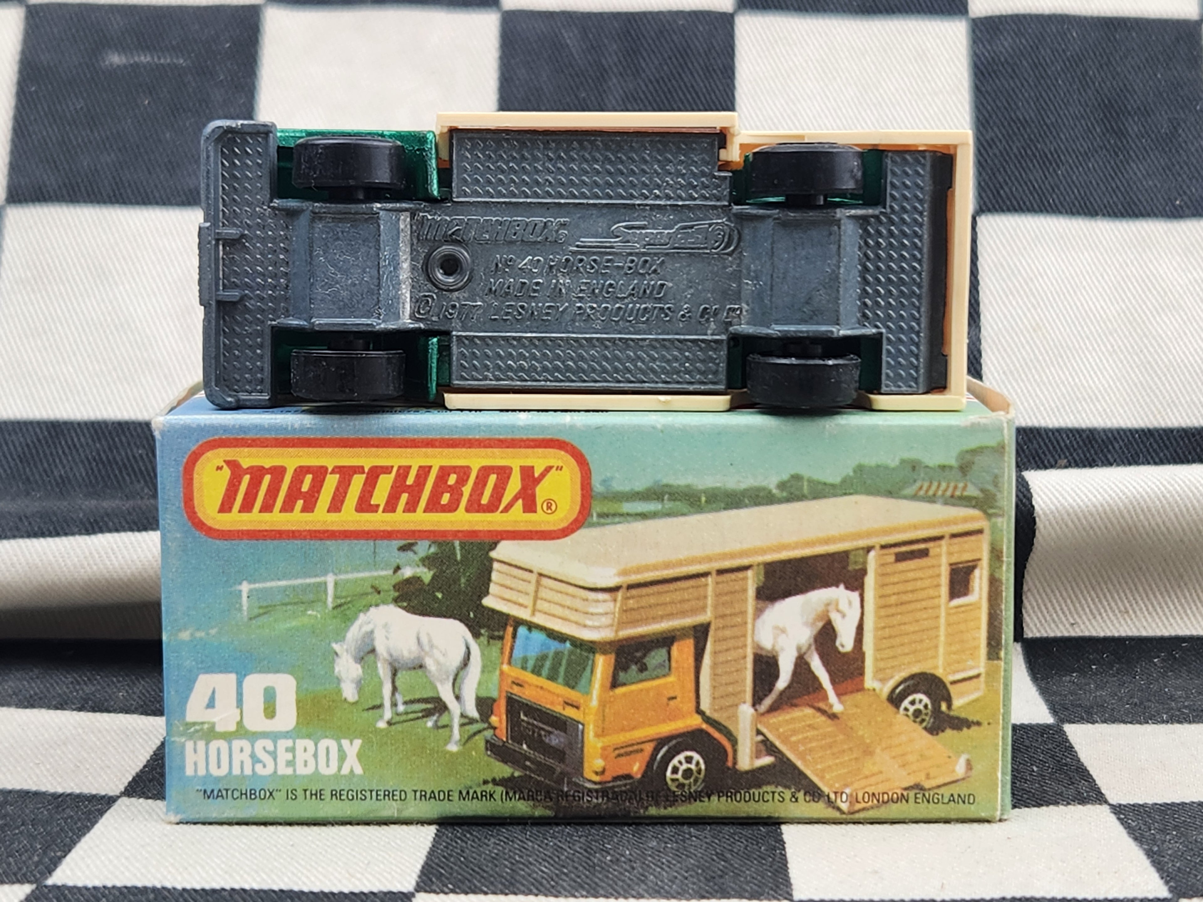 Vintage 1977 Matchbox Horsebox Truck in Original Box