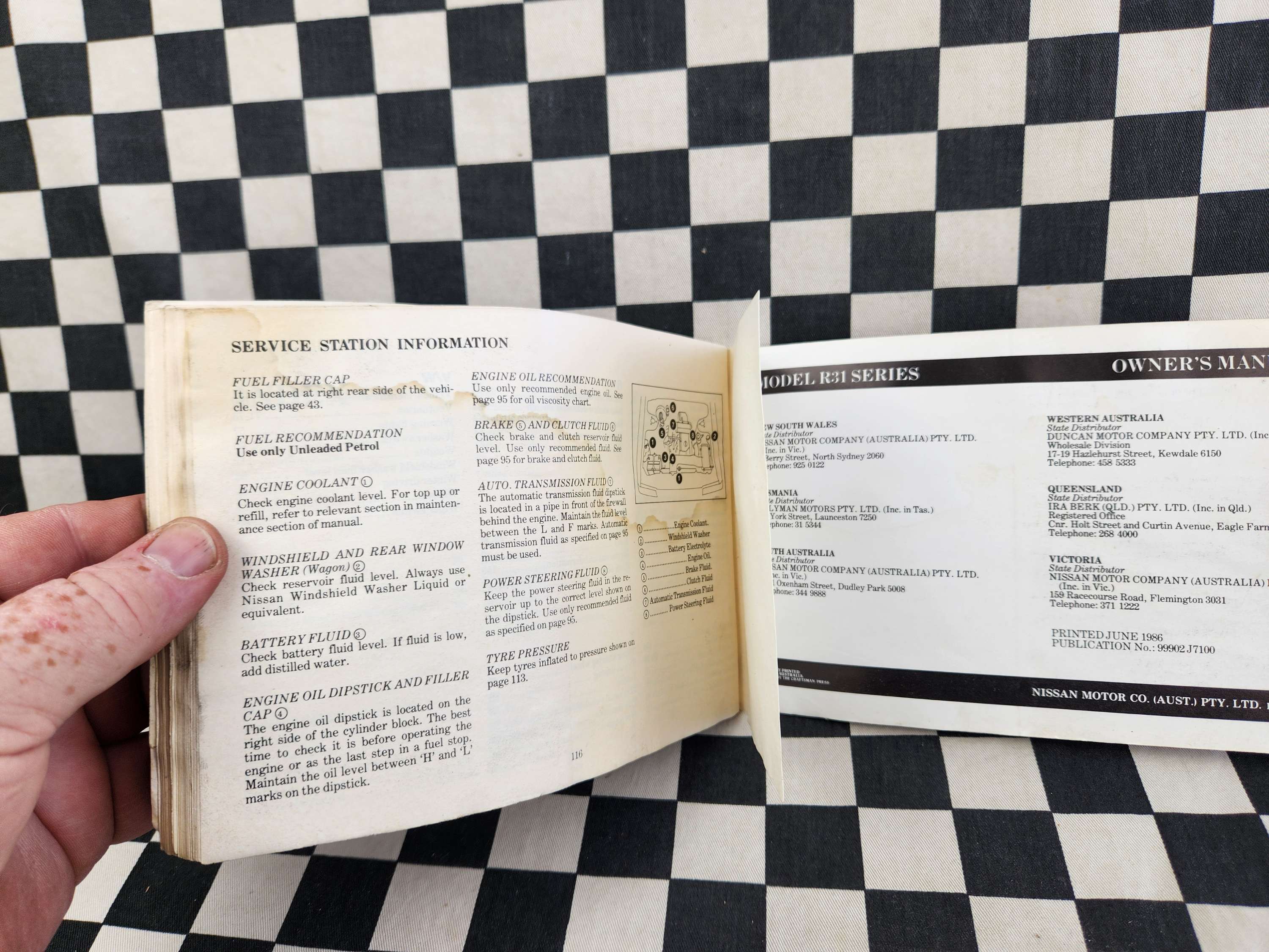 Nissan Skyline R31 Series Owner's Manual HTF
