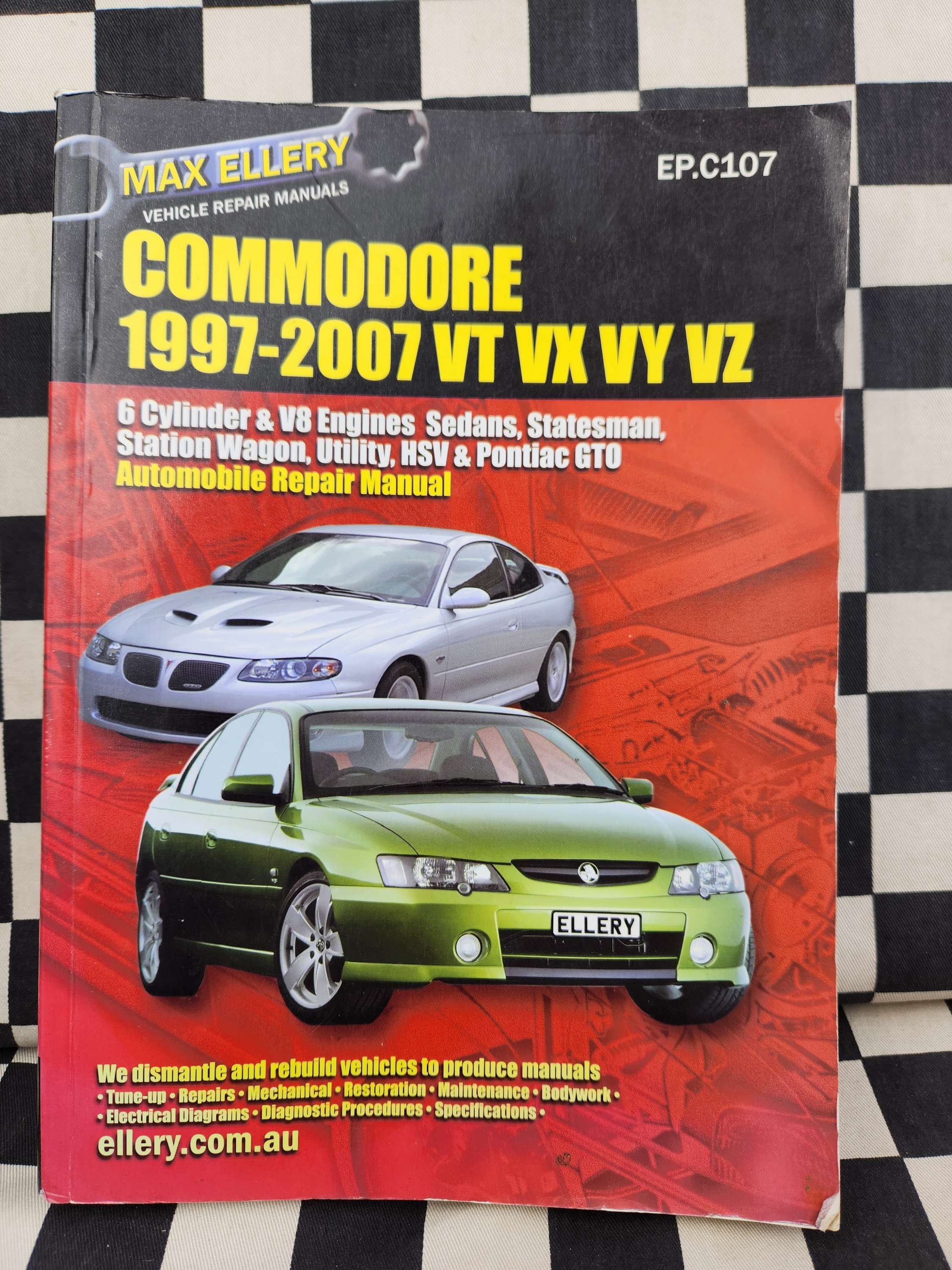 Ellerys Commodore VT VX VY VZ HSV Statesman V6 & V8 Workshop Manual