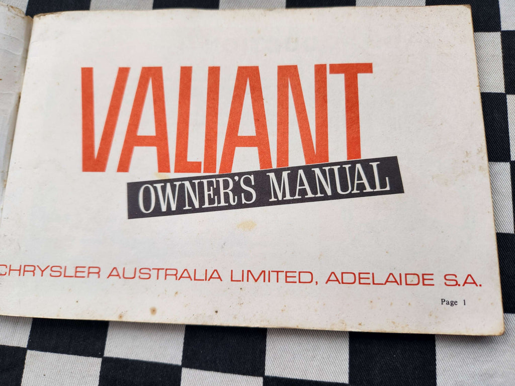 Chrysler Valiant AP5 Owners Glovebox Manual Nov 1963 print