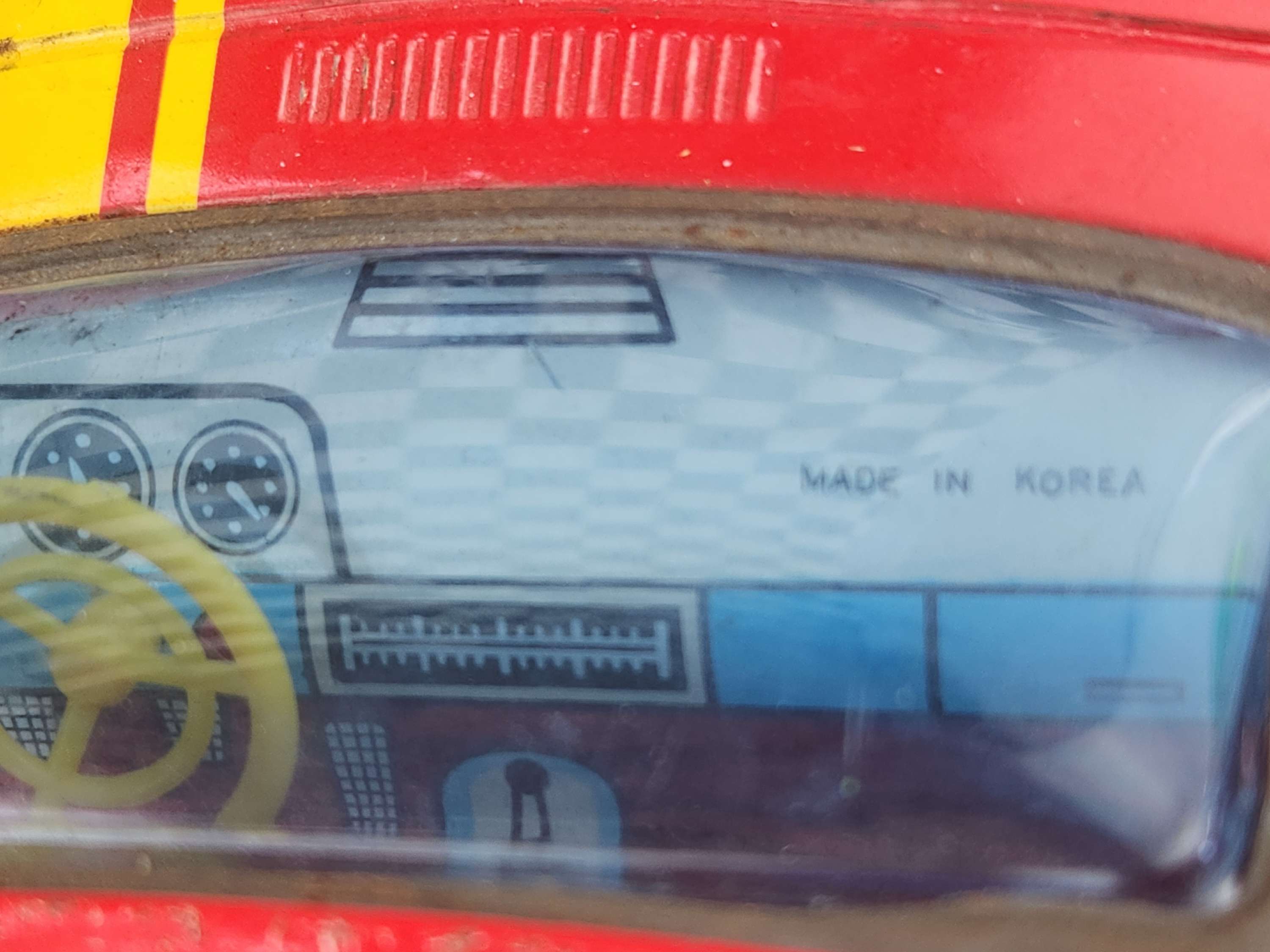 Vintage Tin Porsche 914 Friction Car ASAHI Made in Korea Aprox 1/18